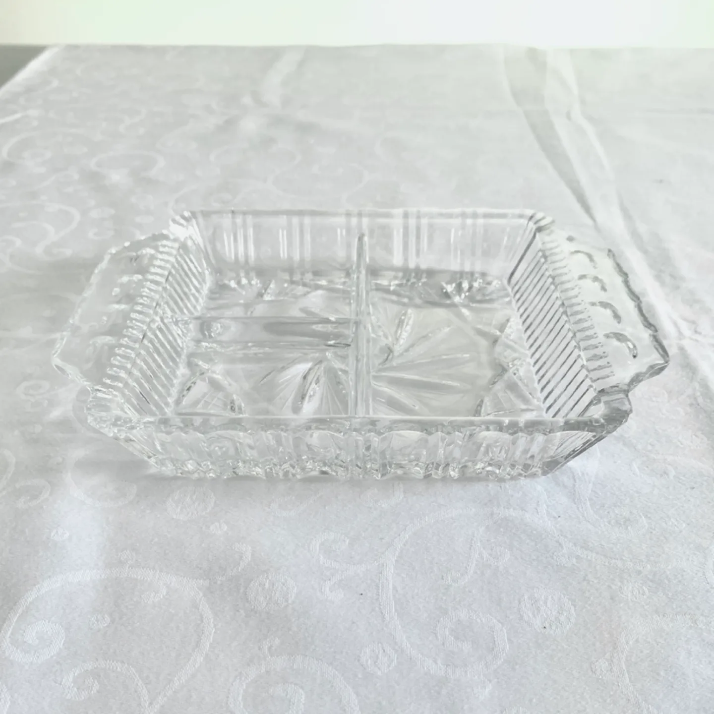 Vintage Crystal Divided Serving Dish image indicator(2)