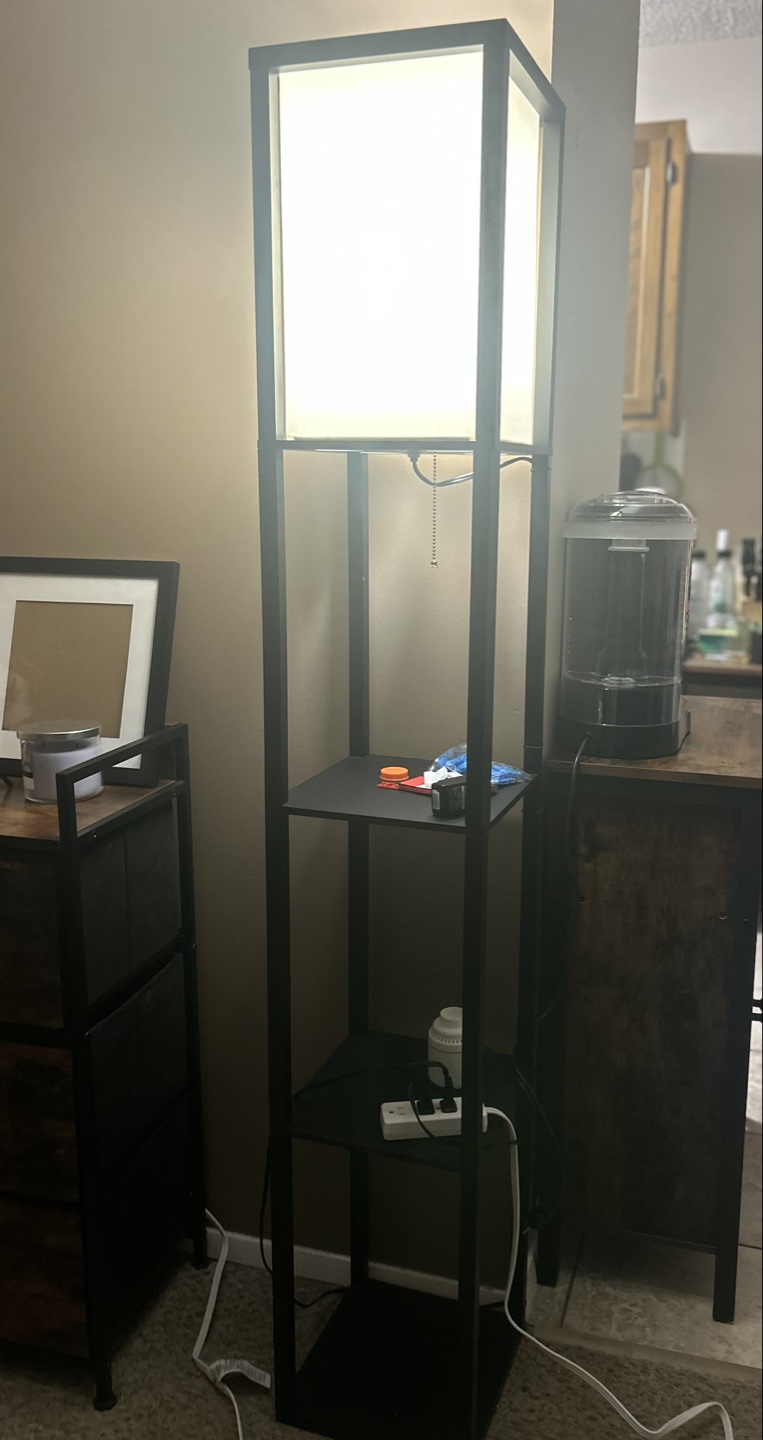 Floor Lamp with Shelves
