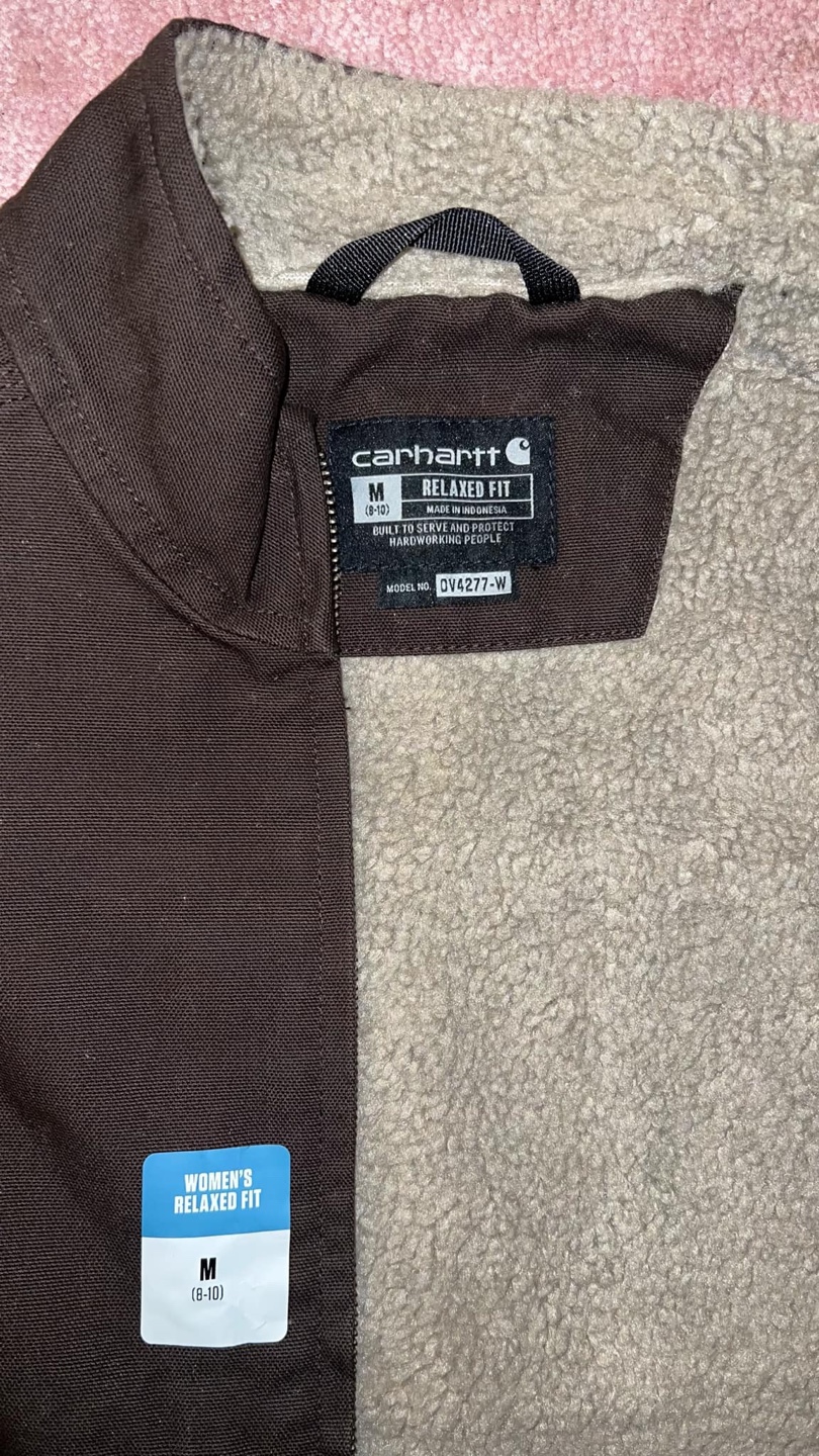 relaxed washed ducked sherpa lined mock neck vest - photo 2