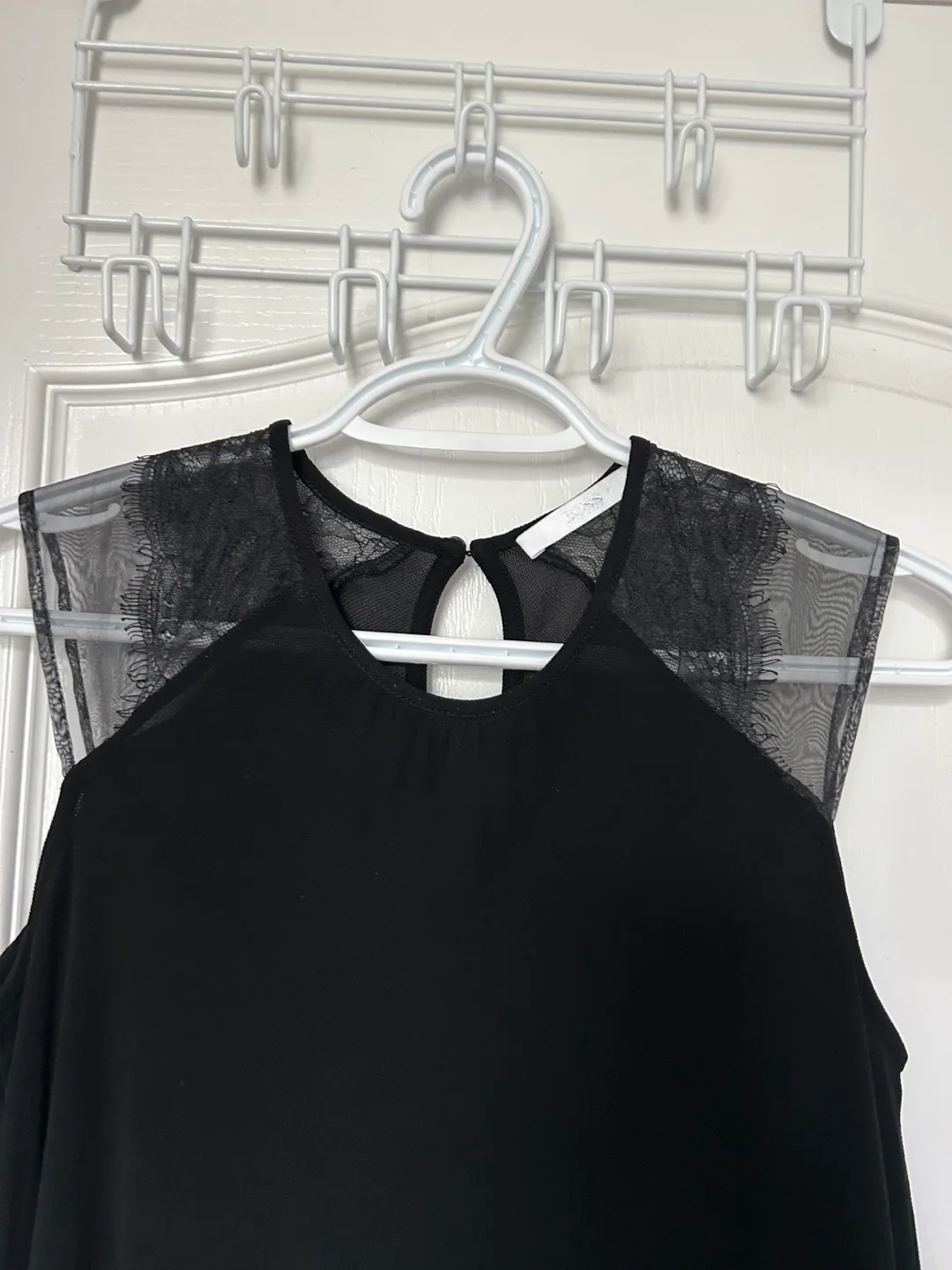 Boss black sleeveless top with lace detail image indicator(2)
