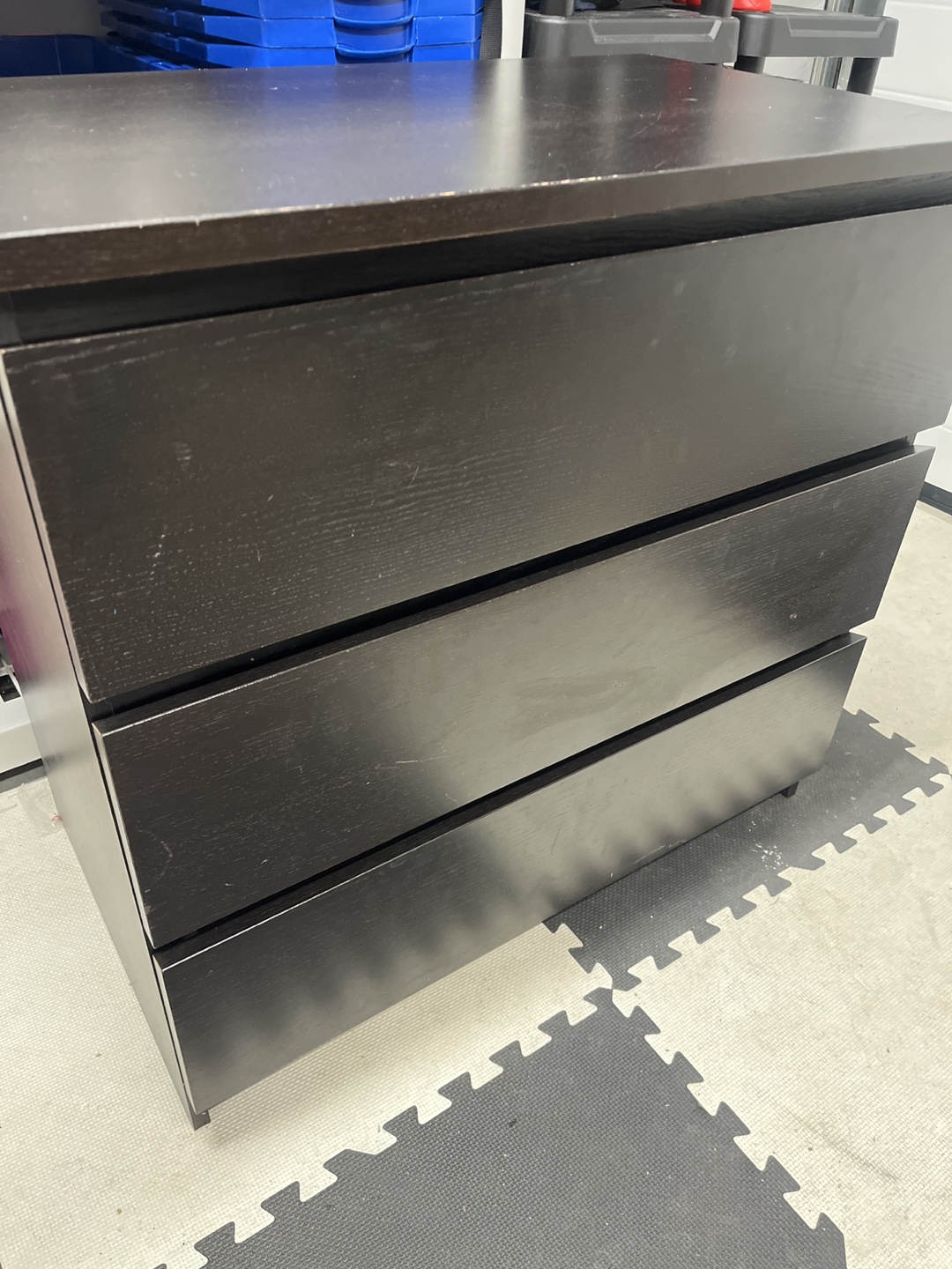 IKEA MALM 3-Drawer Chest Dark Brown