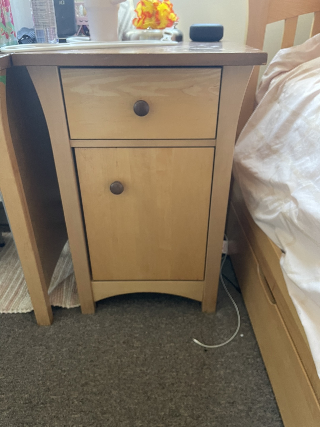Wooden Bedroom Set - Desk, Bed, and Nightstand - photo 3