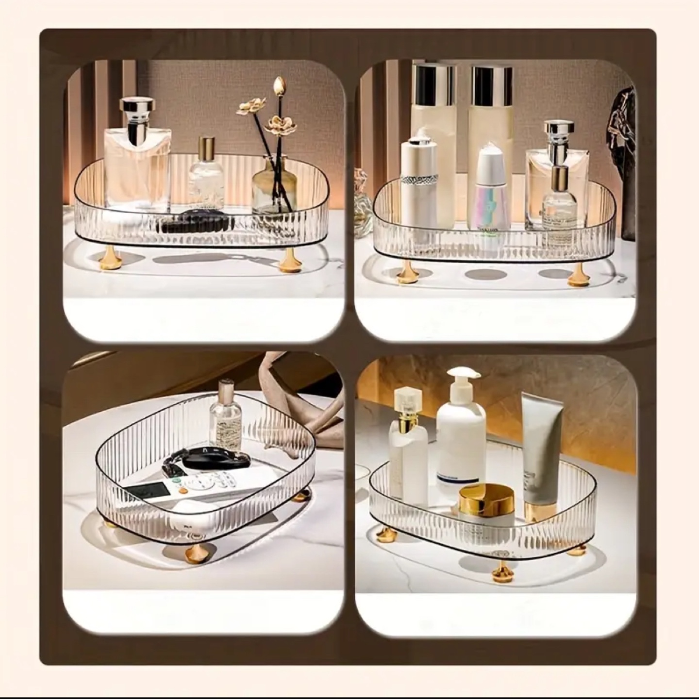 Set of 3. Clear Acrylic Organizer set for bathroom, makeup - photo 2