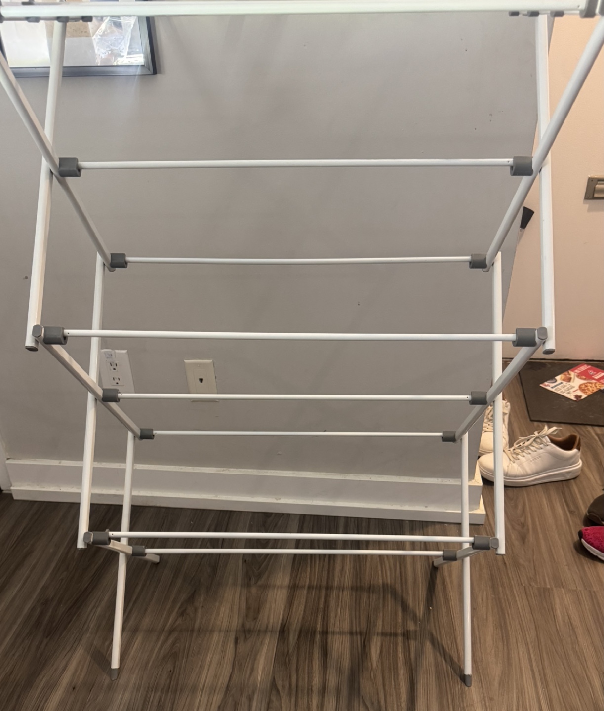 White Foldable Clothes Drying Rack