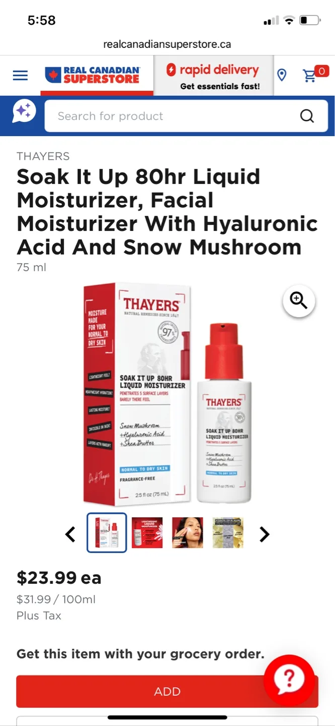 Thayer's Soak It Up 80HR Liquid Moisturizer 75ml image indicator(2)