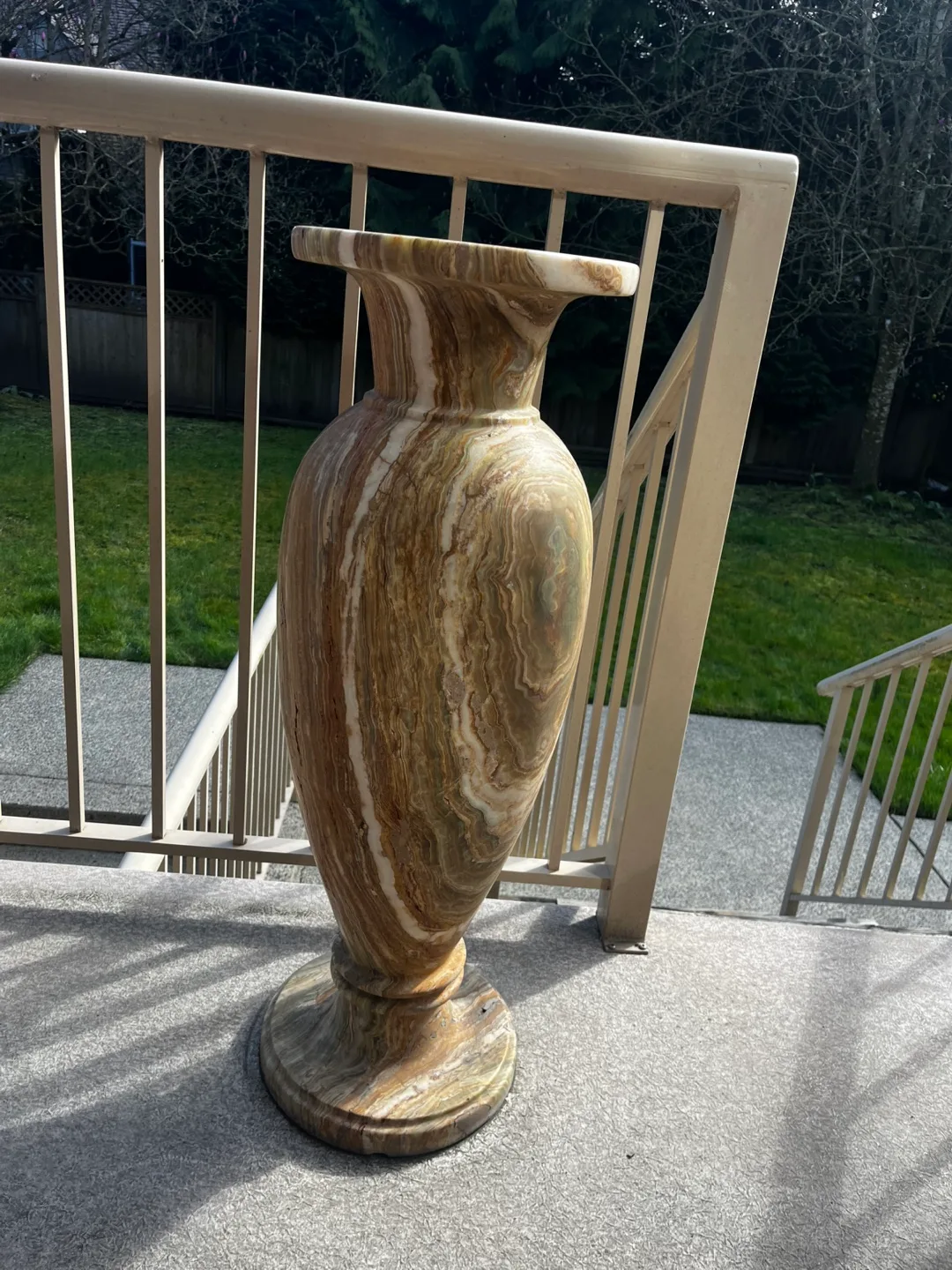 Pair of Large Marble Vases 3ft. 4” thumbnail