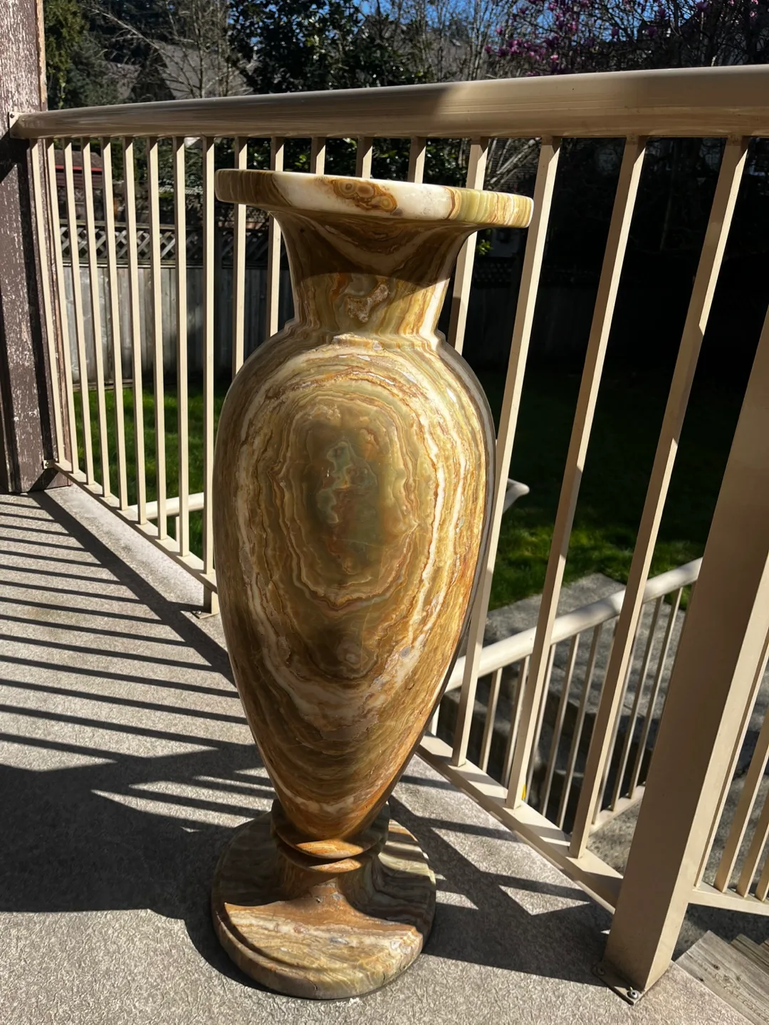 Pair of Large Marble Vases 3ft. 4” image indicator(3)