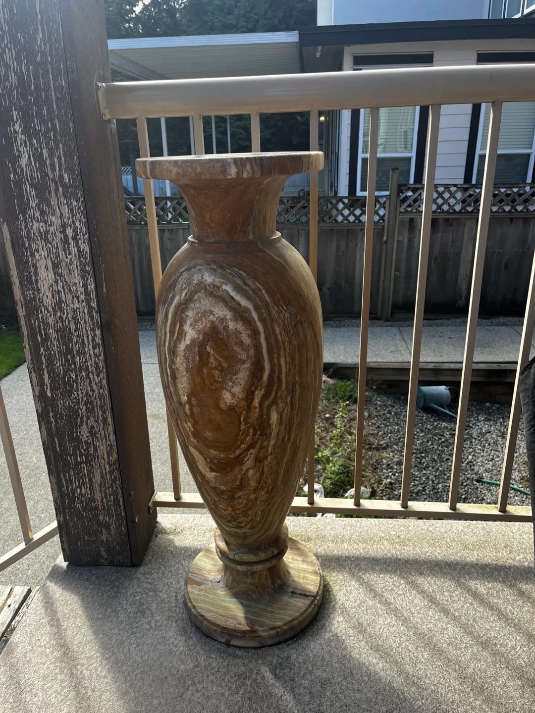 Pair of Large Marble Vases 3ft. 4” image indicator(2)