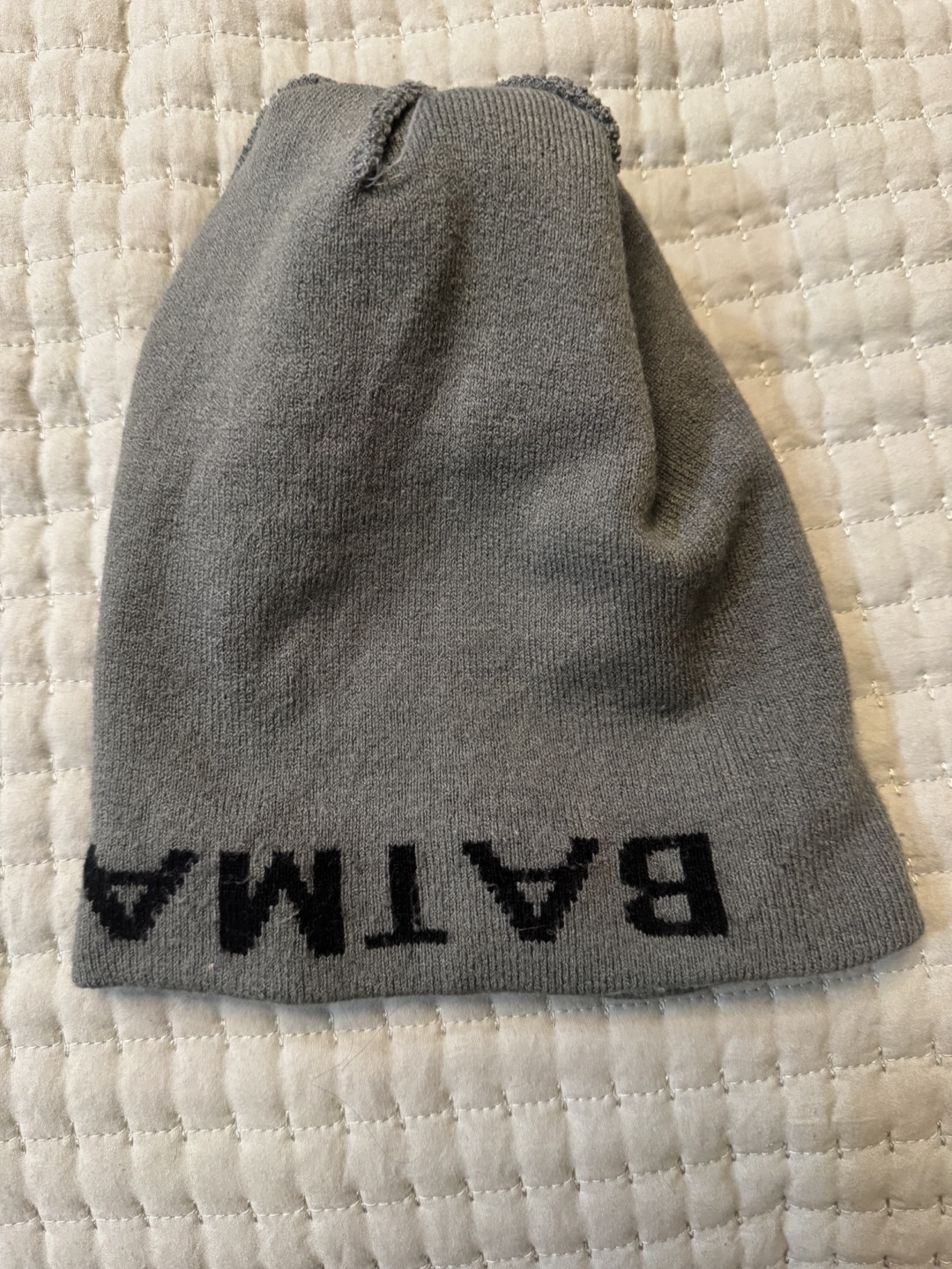 Gray Batman Knit Beanie with Pom Pom - photo 3