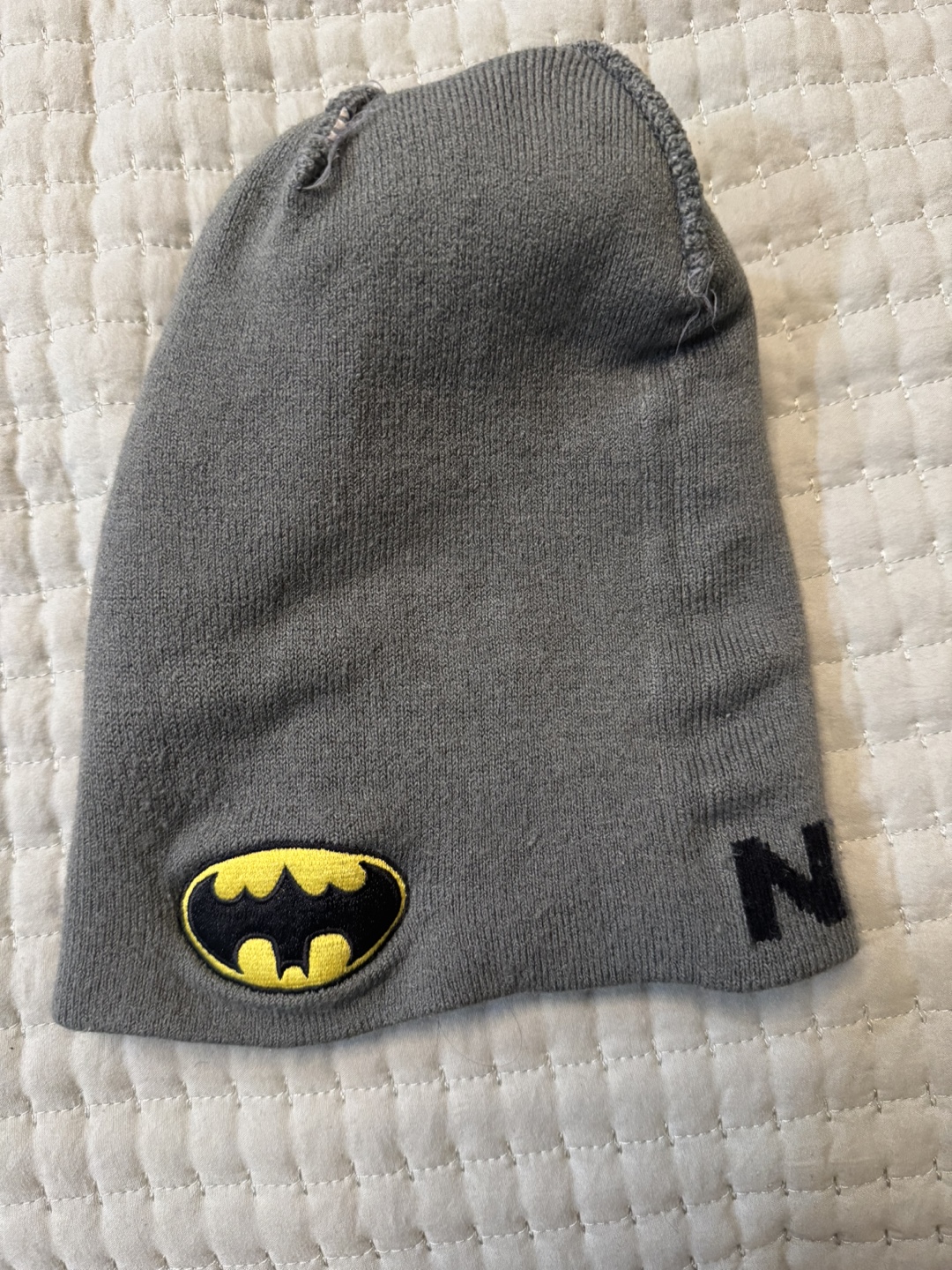Gray Batman Knit Beanie with Pom Pom - photo 2