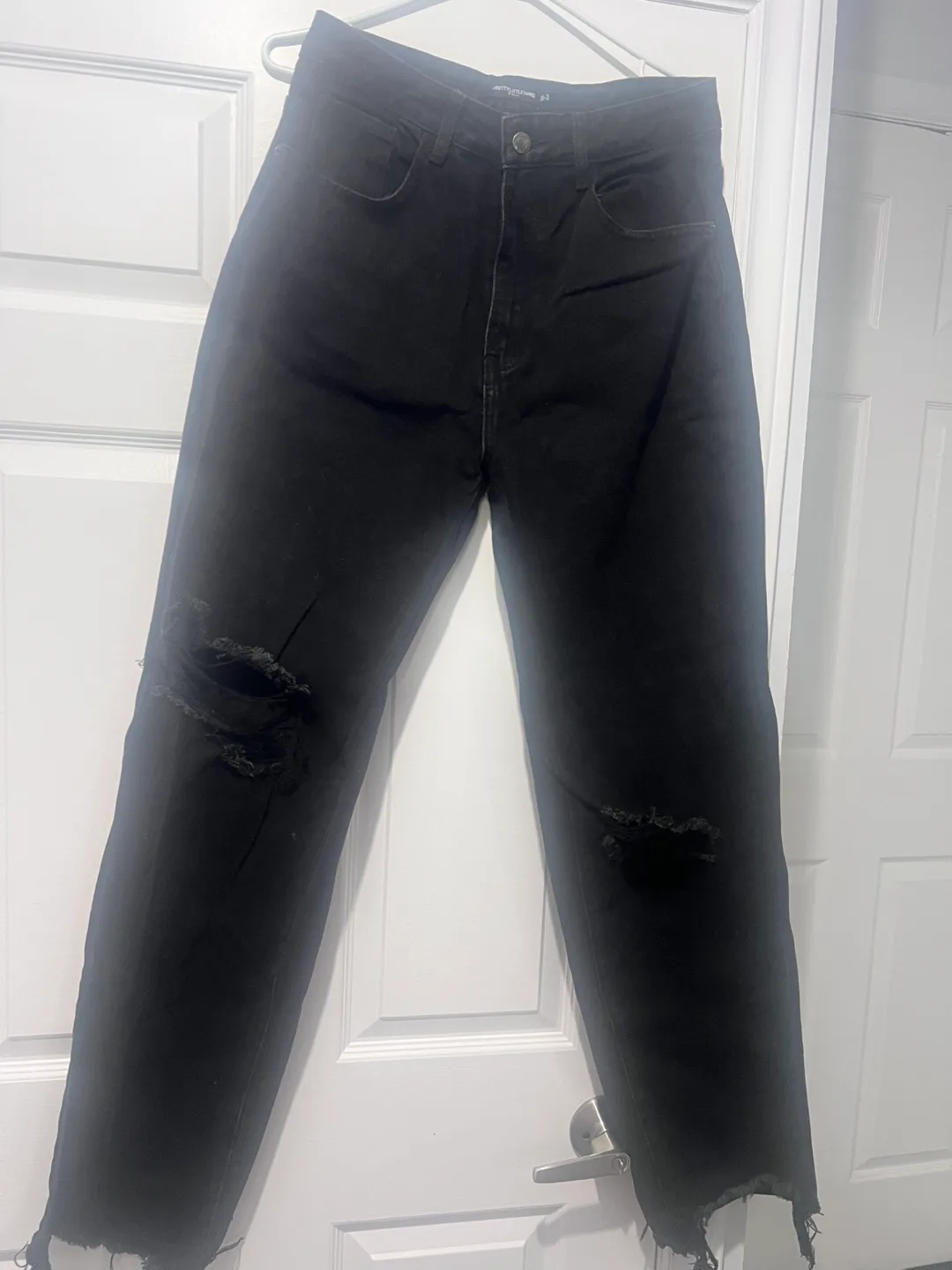 PLT Tall Black Distressed Jeans Size US6 thumbnail