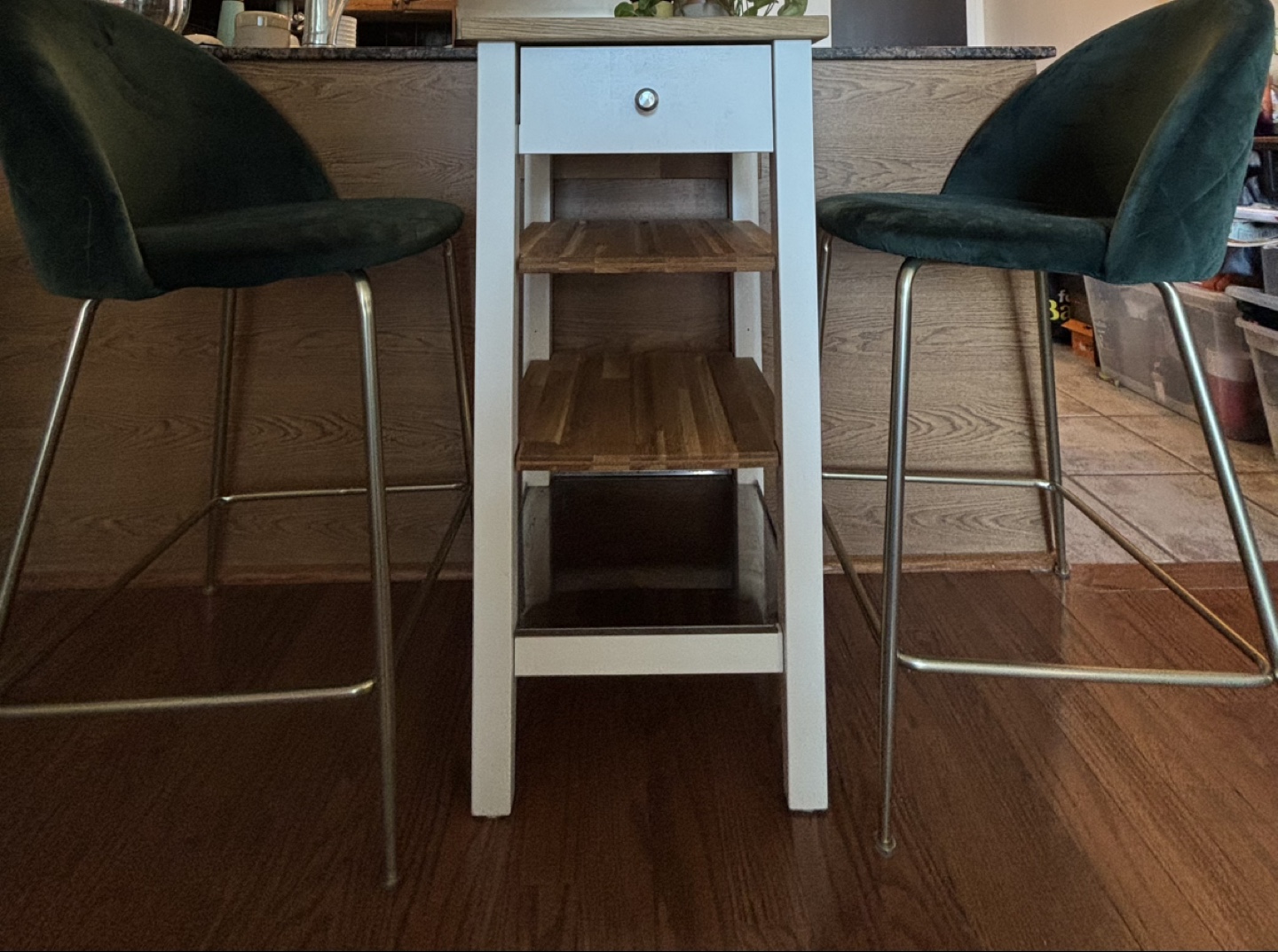 Two Velvet Counter Stools - photo 4