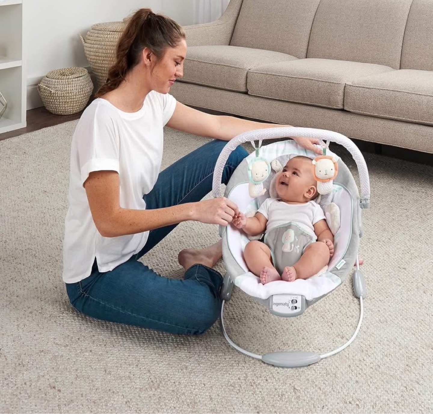 Ingenuity Baby Bouncer Landry the Lion - photo 4