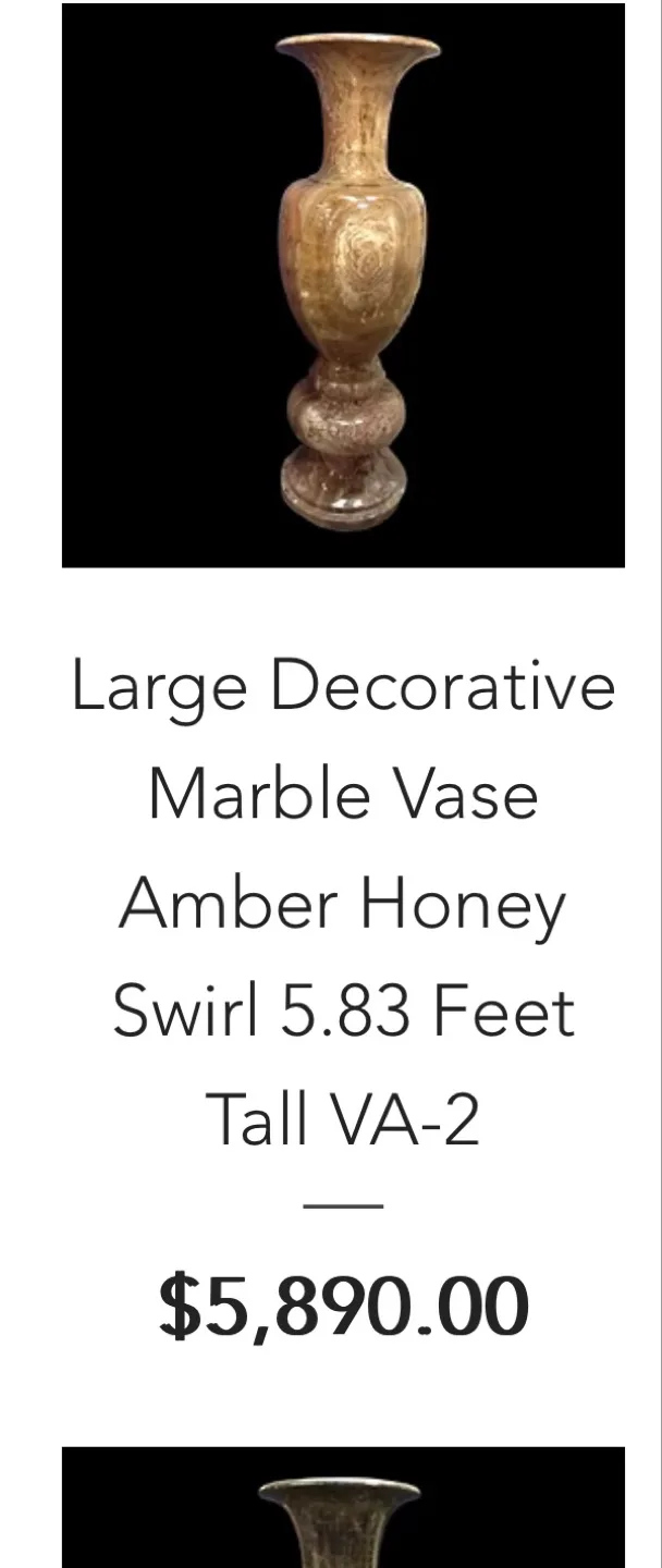 Pair of Large Marble Vases 3ft. 4” image indicator(5)