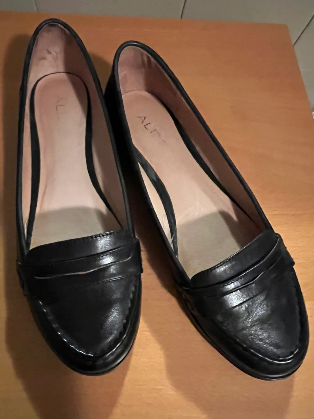 ALDO Women's Black Leather Loafers - Size 40 thumbnail