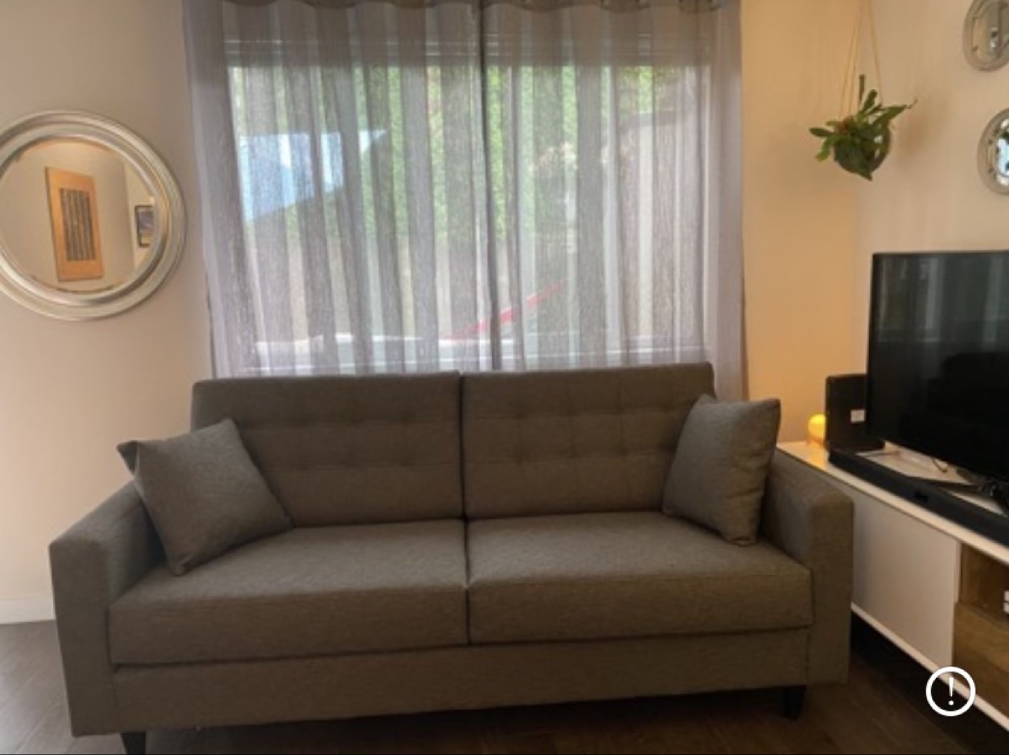 Dark Grey Two-Seater Sofa