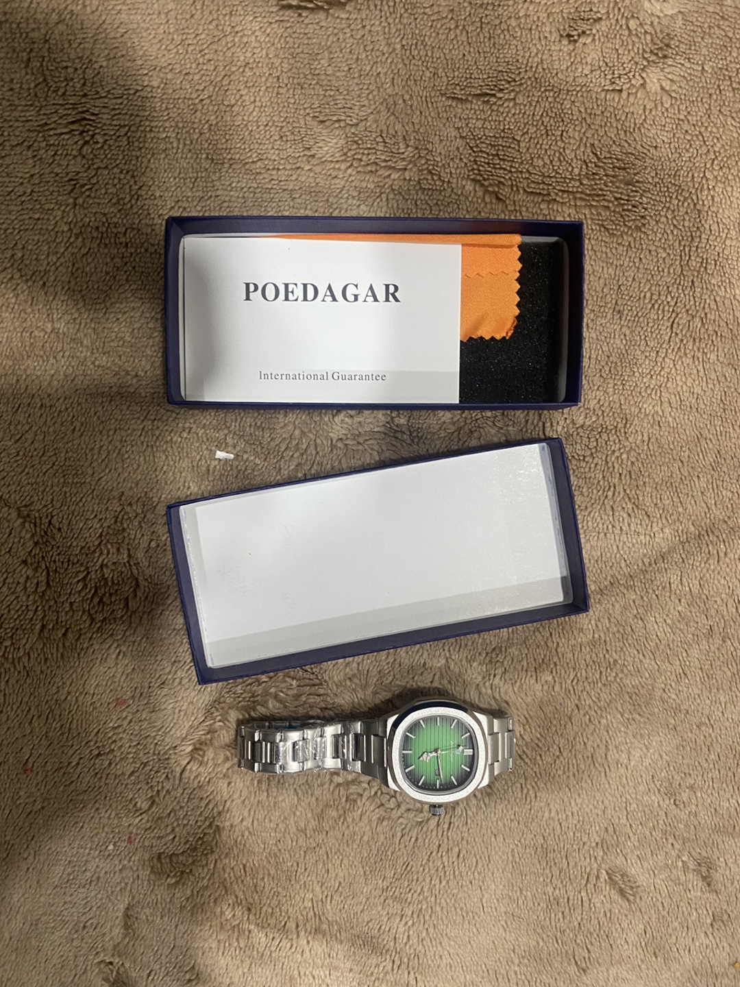 POEDAGAR Men's Wristwatch with Green Dial - photo 2