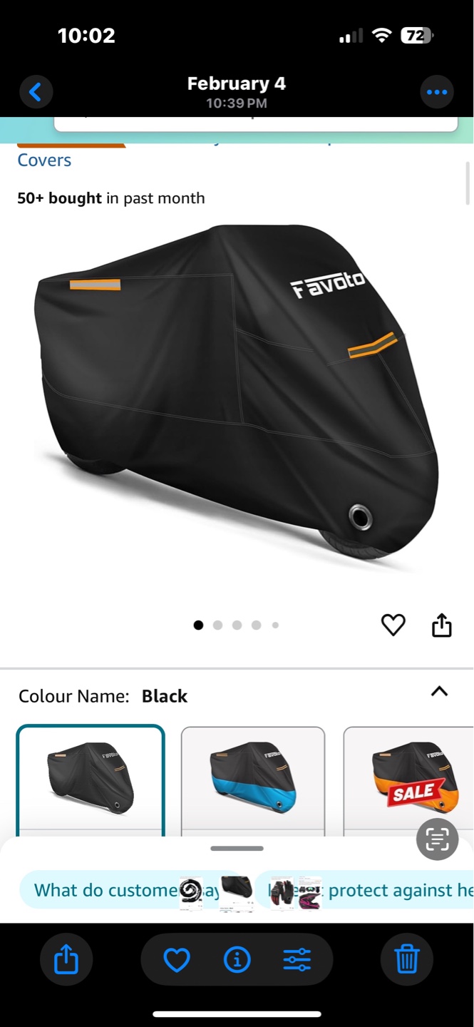 Favoto Motorcycle Cover - Black
