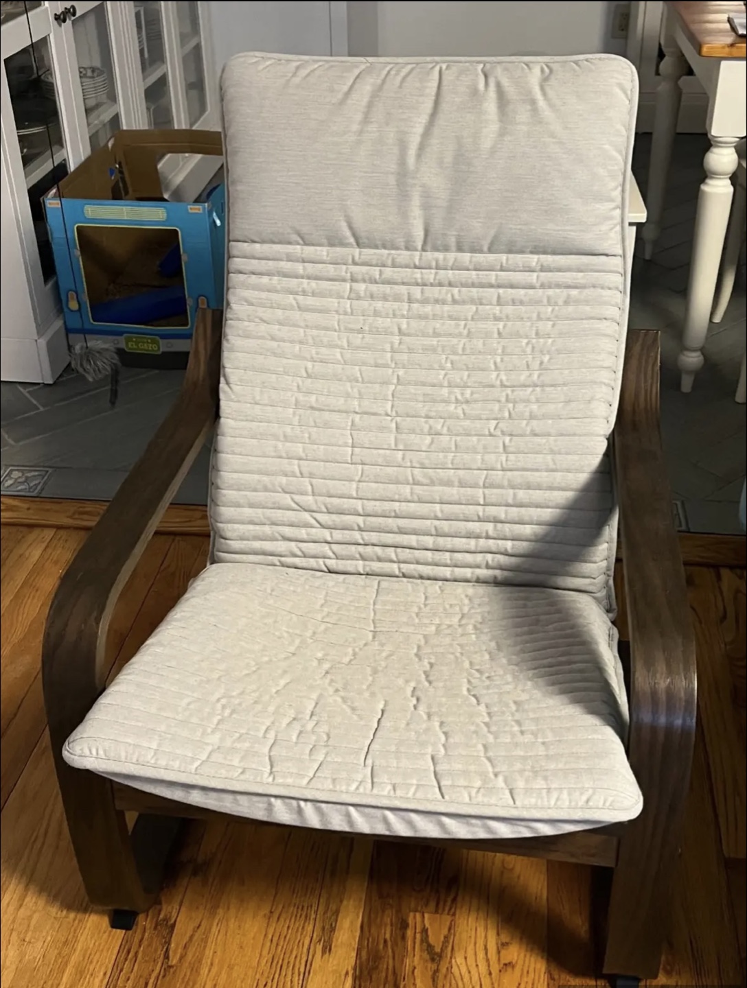 IKEA POÄNG armchair with light beige cover - photo 2