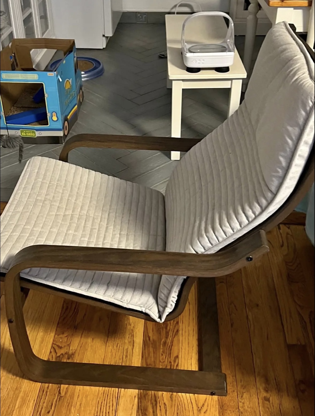 IKEA POÄNG armchair with light beige cover - photo 3