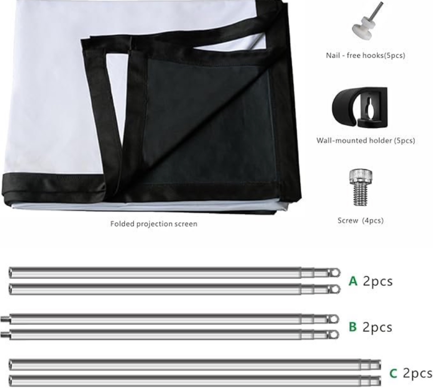 Yandood 100-inch Foldable Projector Screen - photo 3