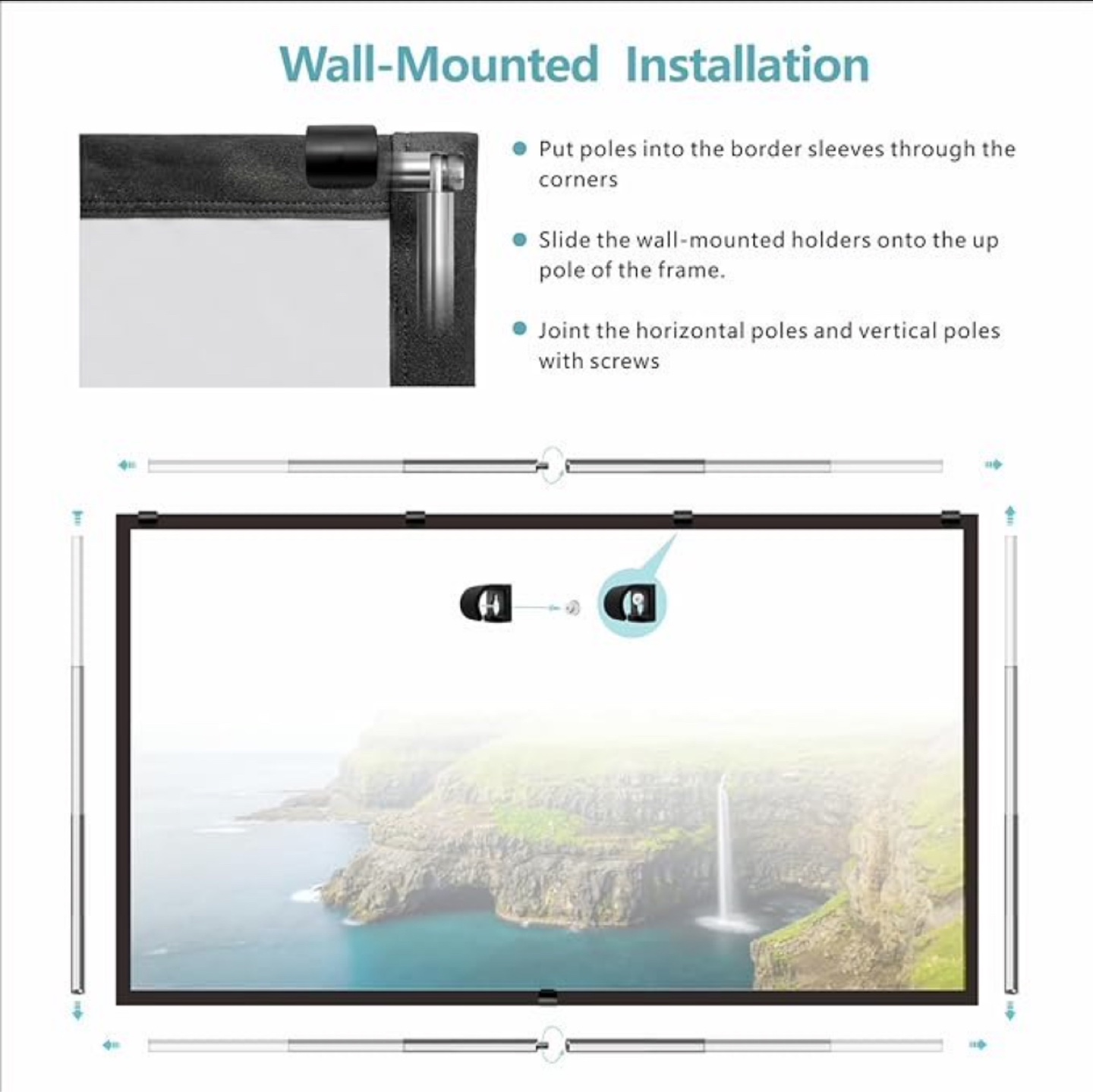 Yandood 100-inch Foldable Projector Screen - photo 4