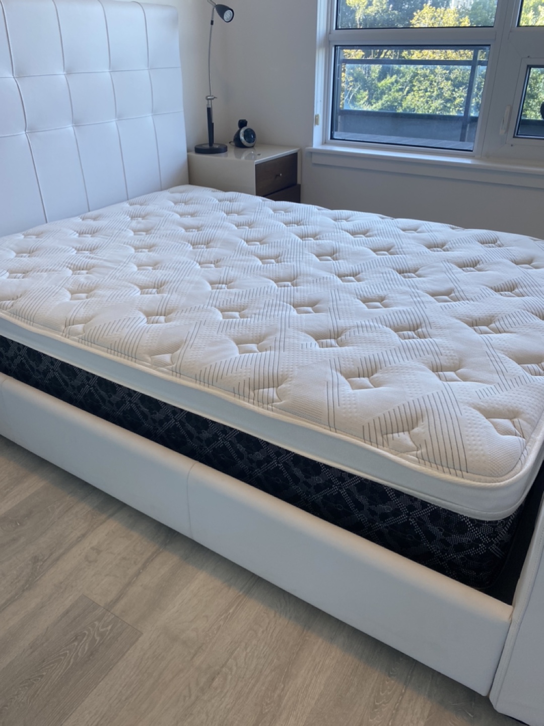 Mobilia Queen Genuine Leather Bed Frame with Slatted Base - photo 2