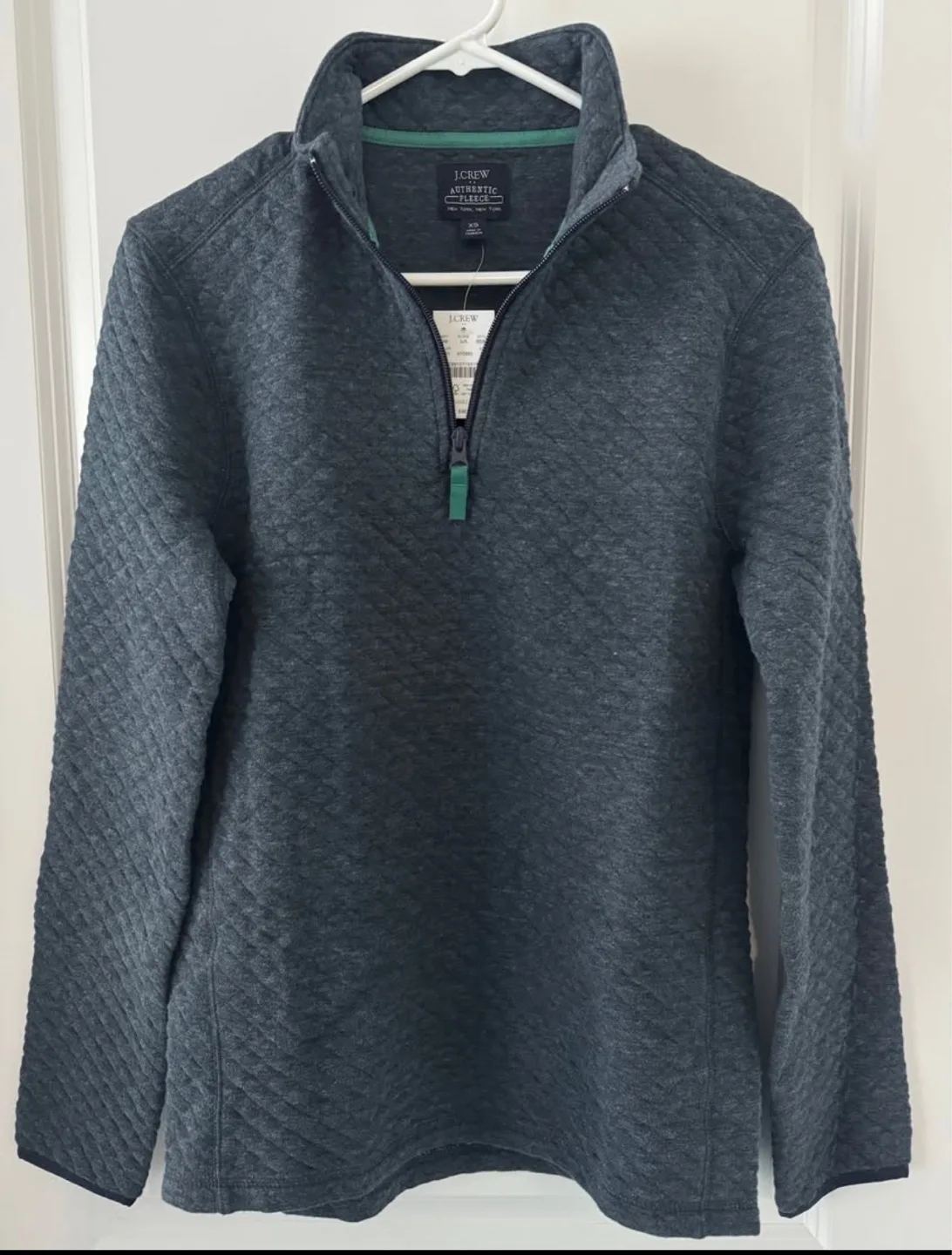J.Crew Men's Quilted Half-Zip Pullover ~ XS **BNWT**💚 thumbnail