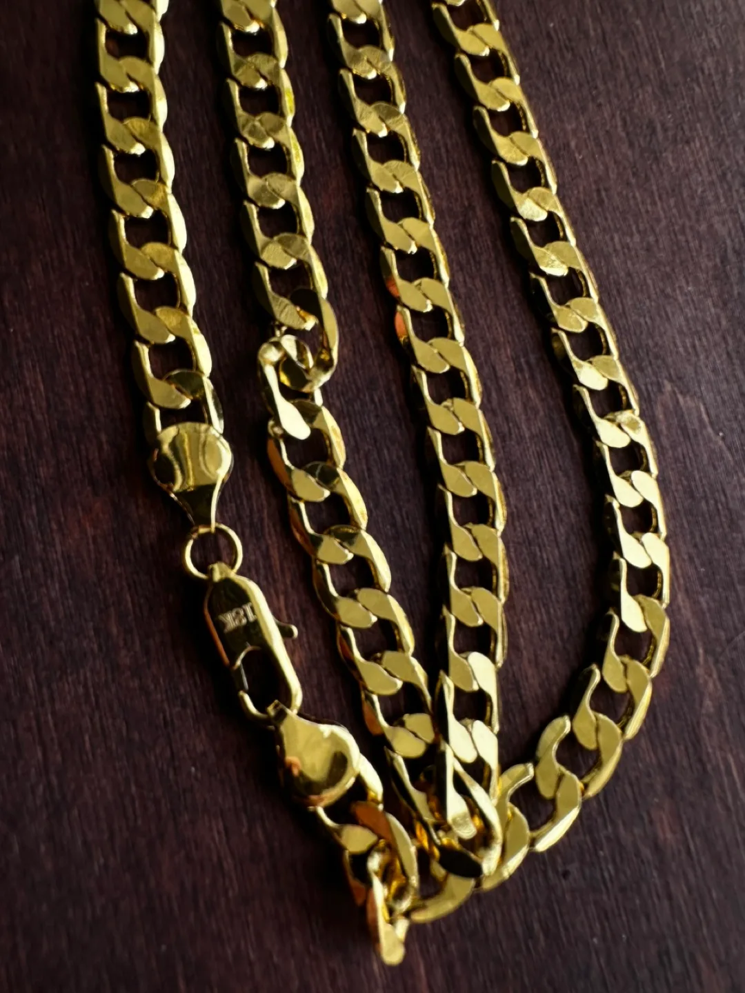 NEW Gold Curb Chain Necklace image indicator(2)