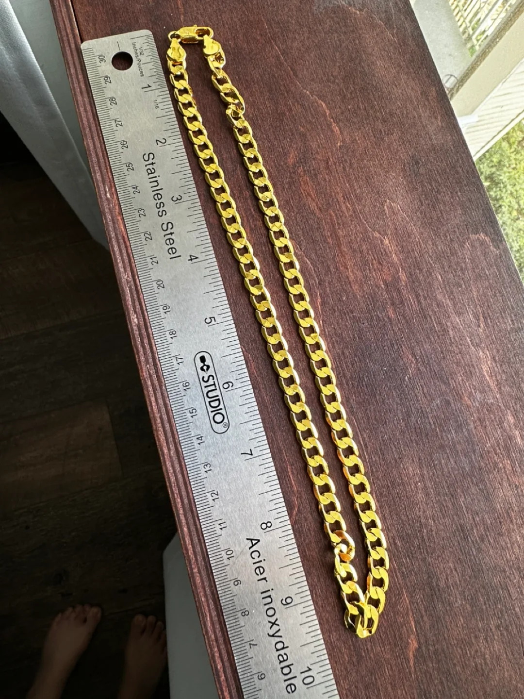 NEW Gold Curb Chain Necklace image indicator(5)