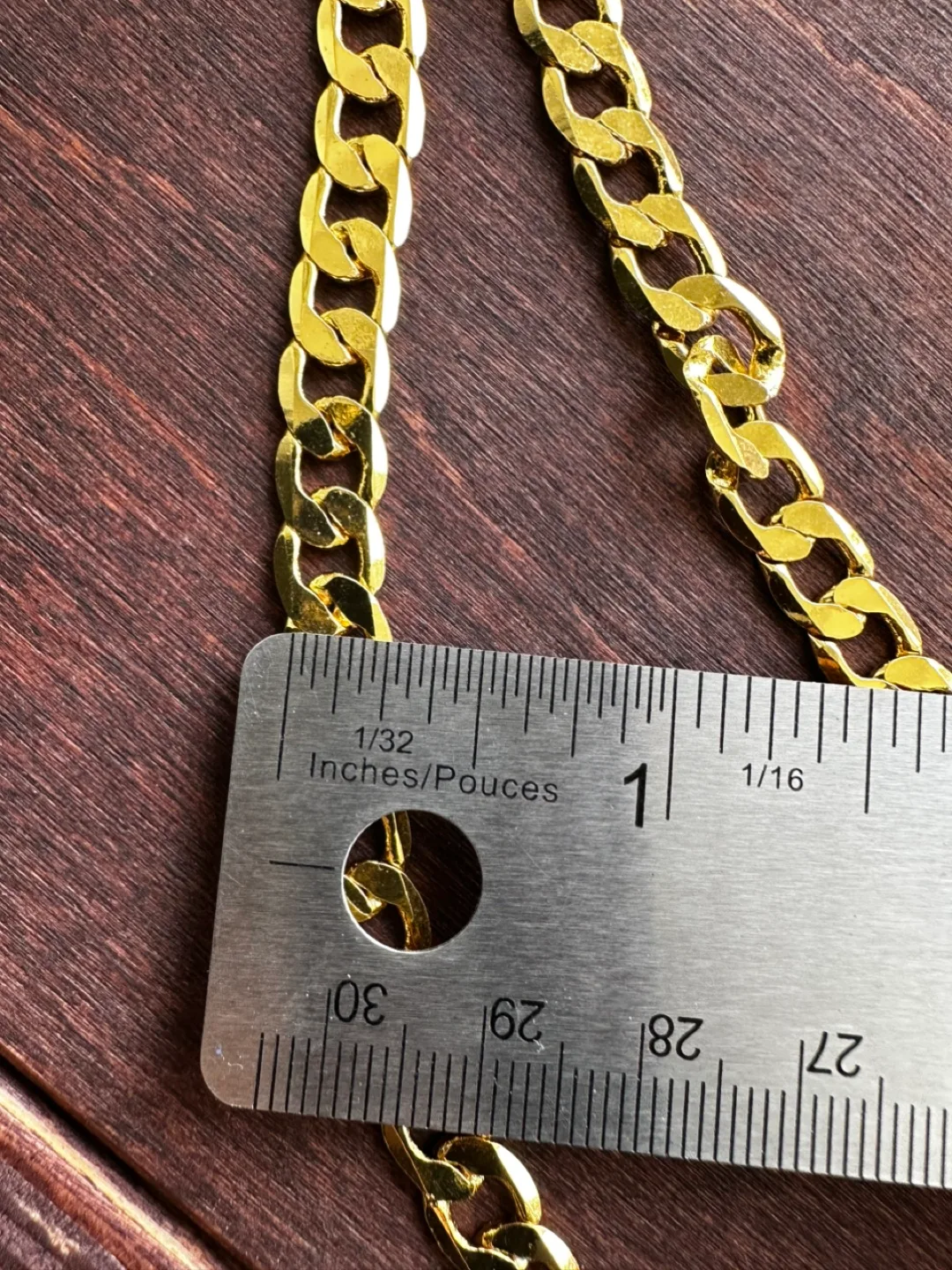 NEW Gold Curb Chain Necklace image indicator(7)
