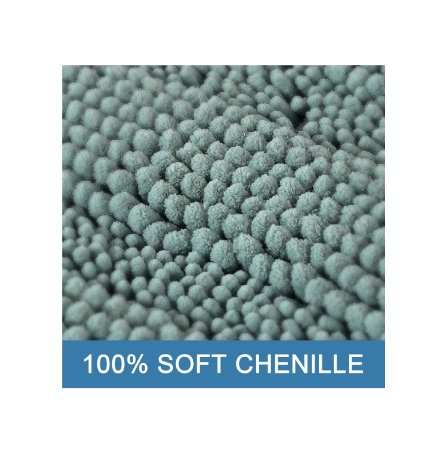 Soft Chenille Bath Mat Set - 2 Pc  Bathroom Rug - photo 3