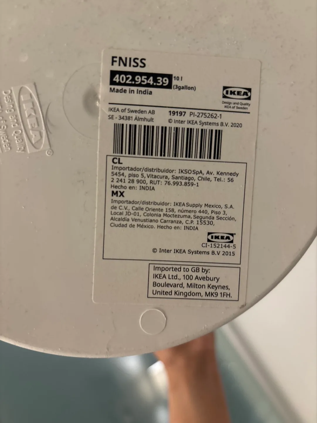 💚IKEA White Plastic Wastebasket image indicator(2)