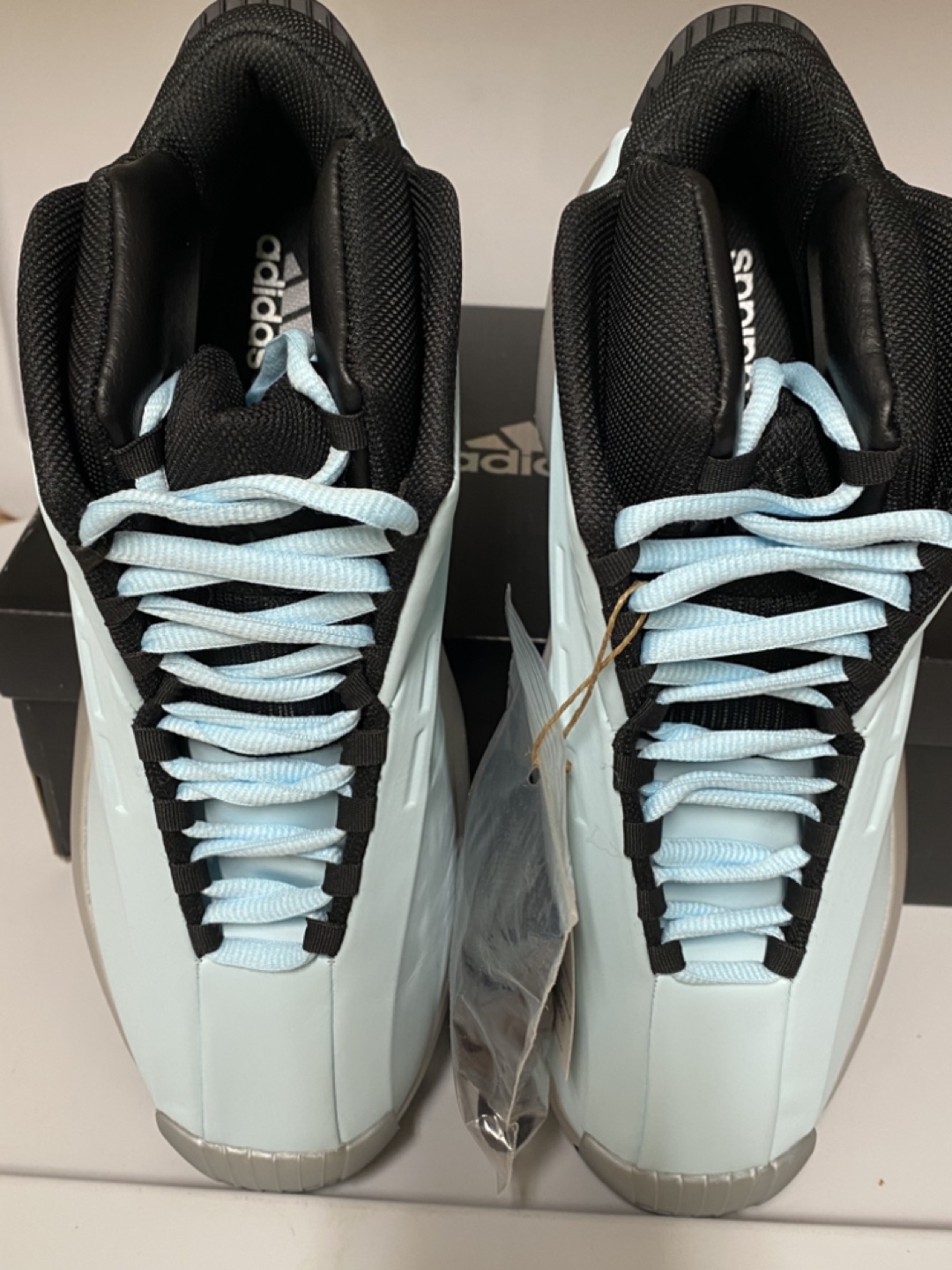 Adidas Crazy 1 Shoes - Light Blue/Black - Size 10.5 - photo 2