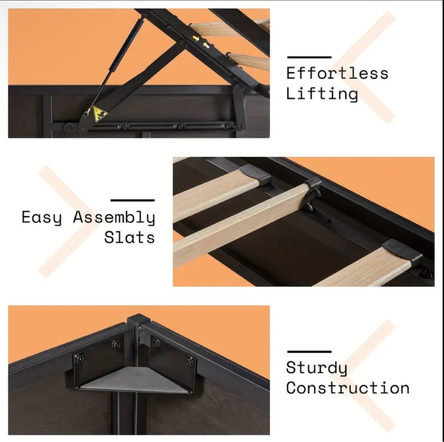 Full Sized mattress & Hydraulic Lift Storage Bed Frame - photo 3