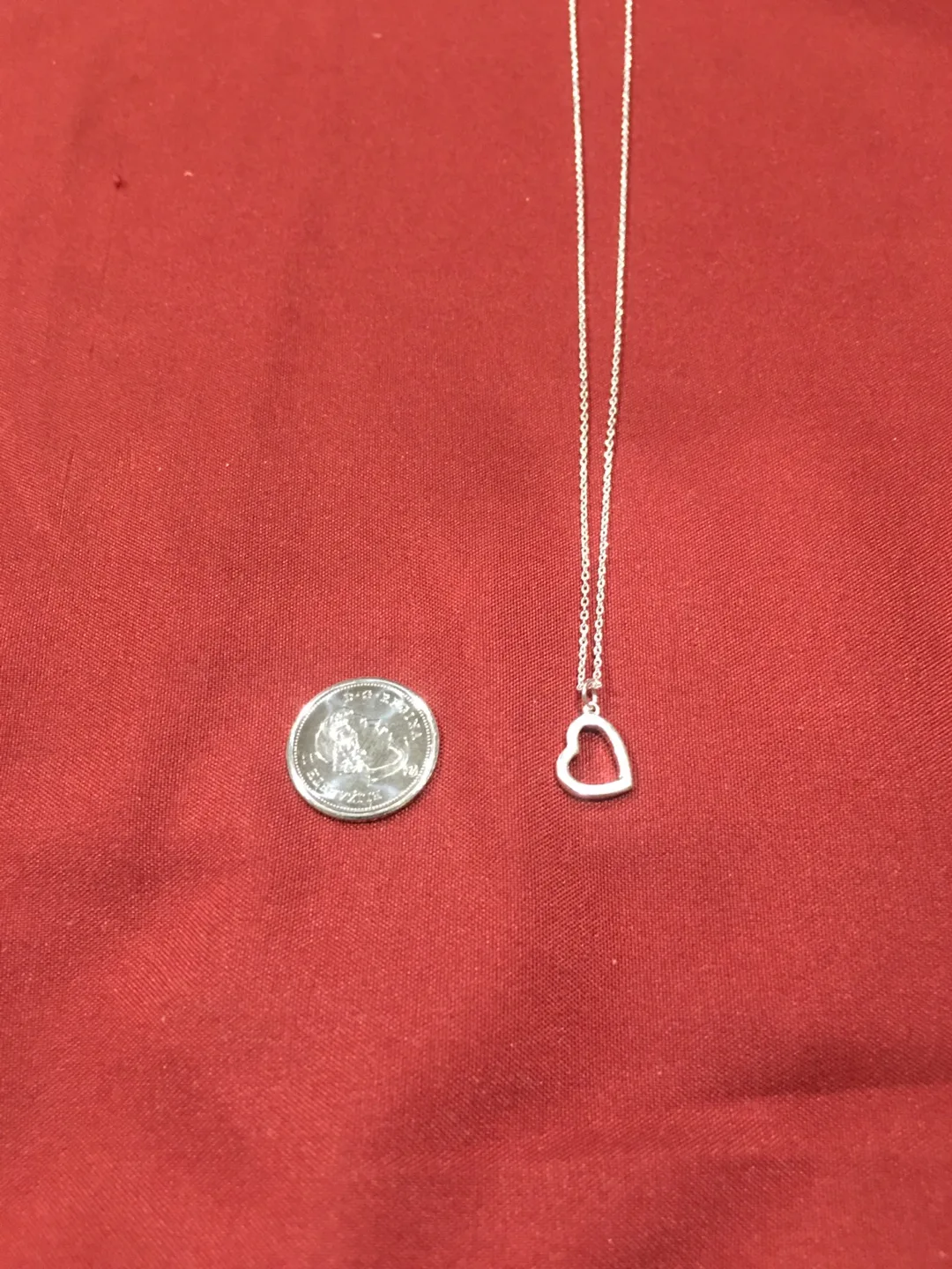 Dainty Silver Open Heart Necklace image indicator(5)