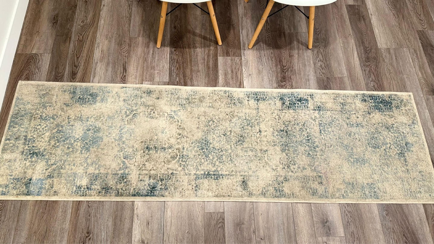 Runner Rug - Blue and Beige - 27" x 78" - photo 2