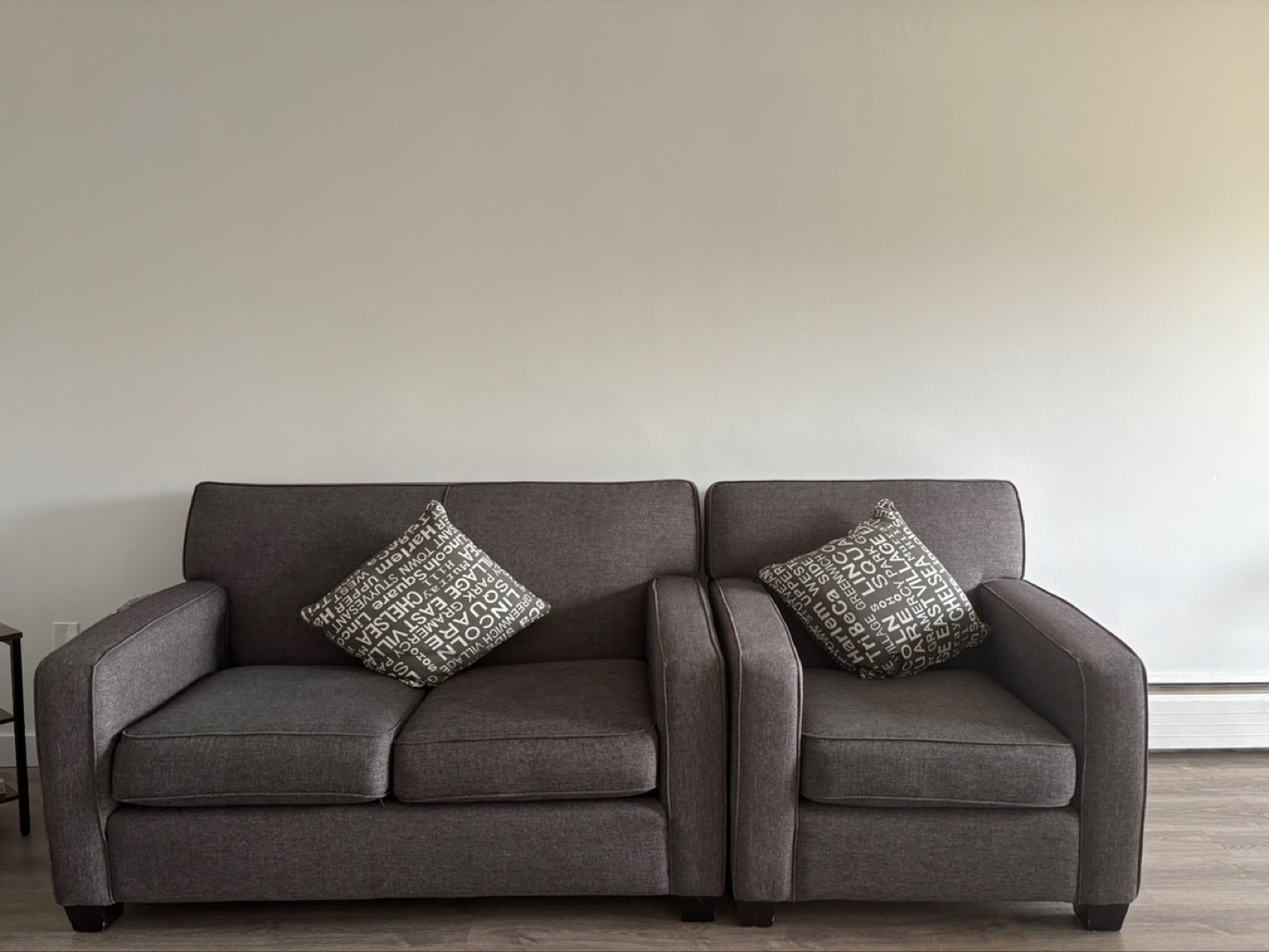 Dark Grey Sofa Set (Loveseat and Sofa) - photo 2