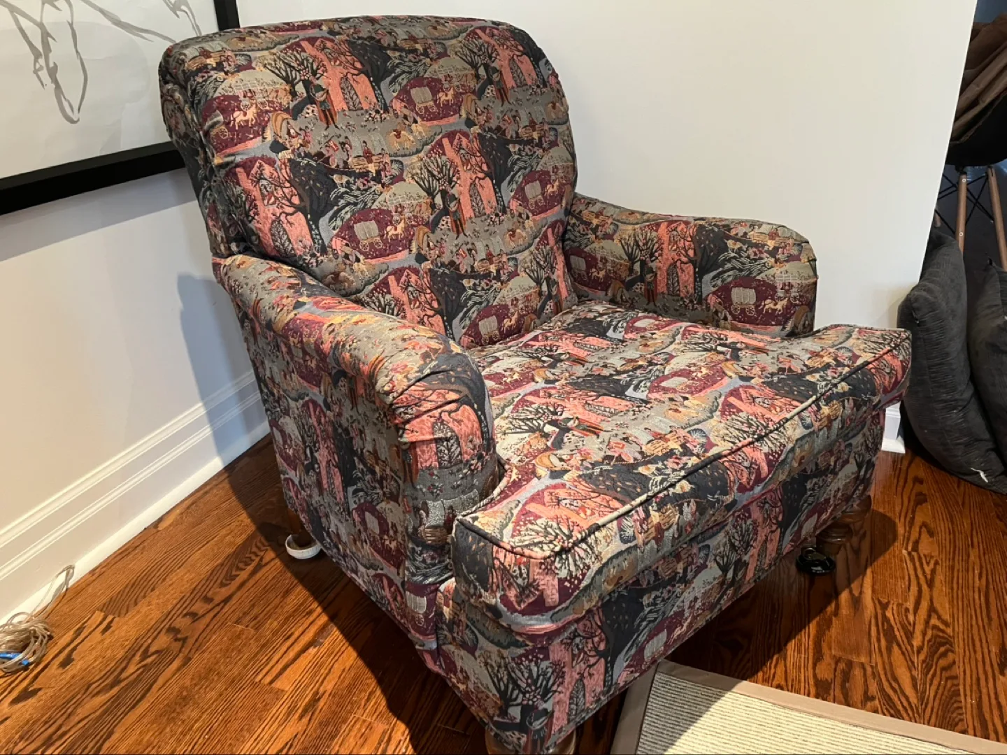 $30!!! Armchair and Ottoman Set- Matching  Upholstery image indicator(5)