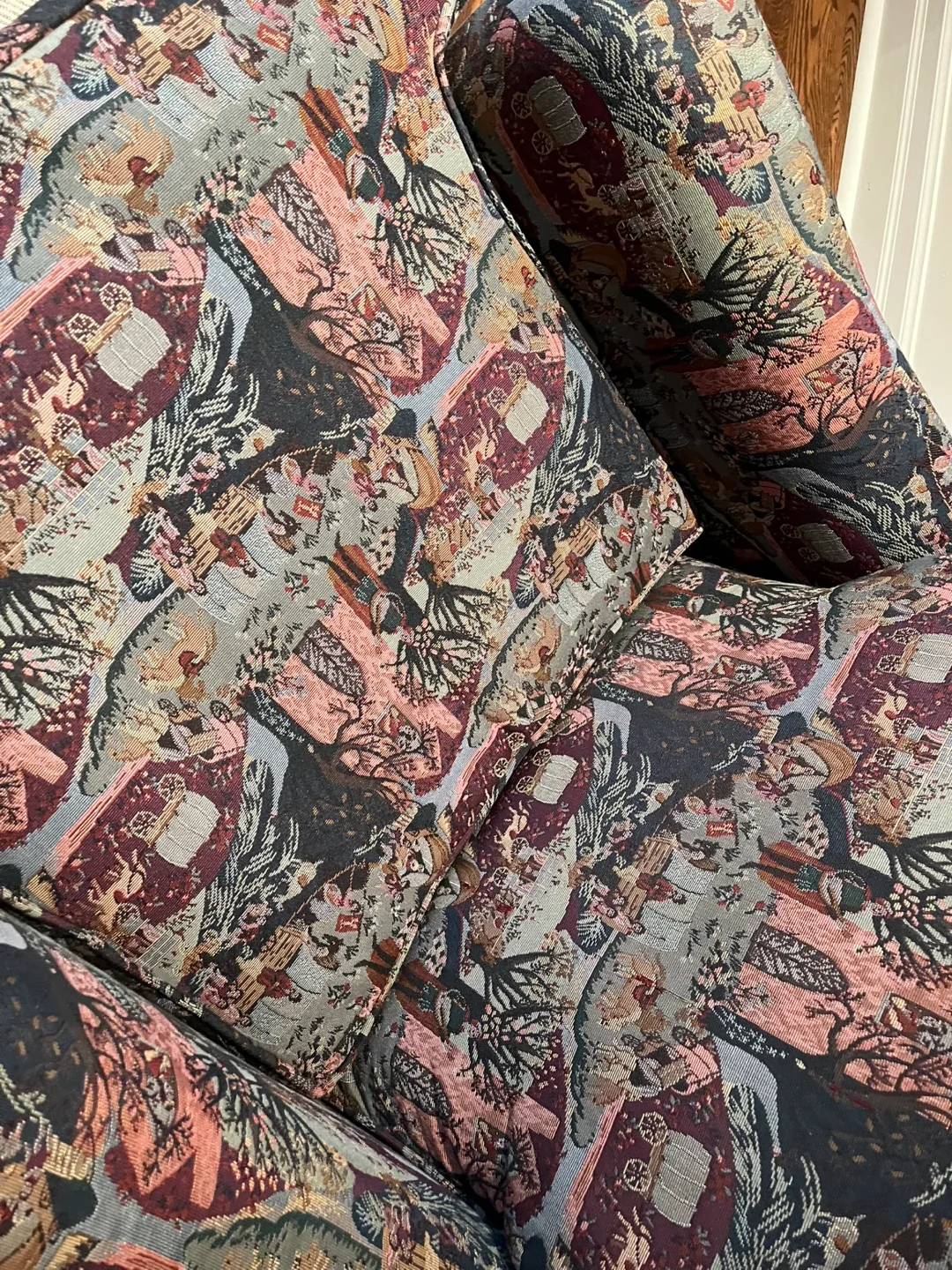 $30!!! Armchair and Ottoman Set- Matching  Upholstery image indicator(6)