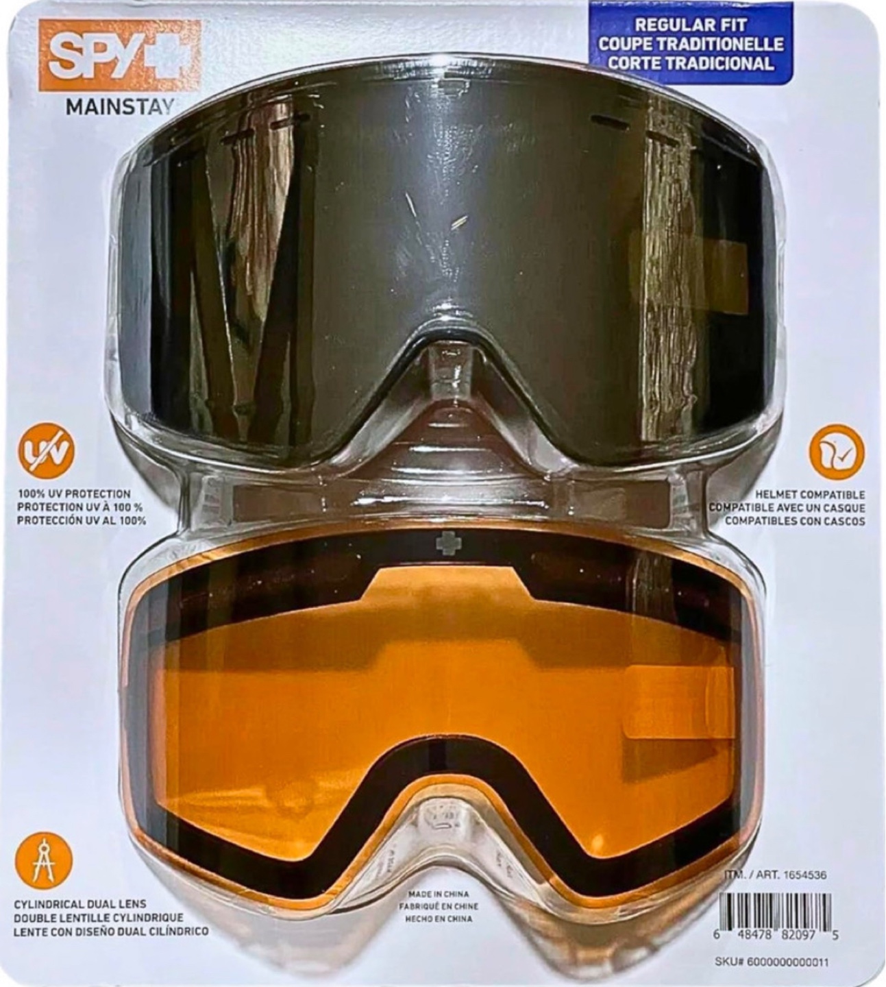 Brand New SPY+ Mainstay Snow Goggles with Bonus Lens