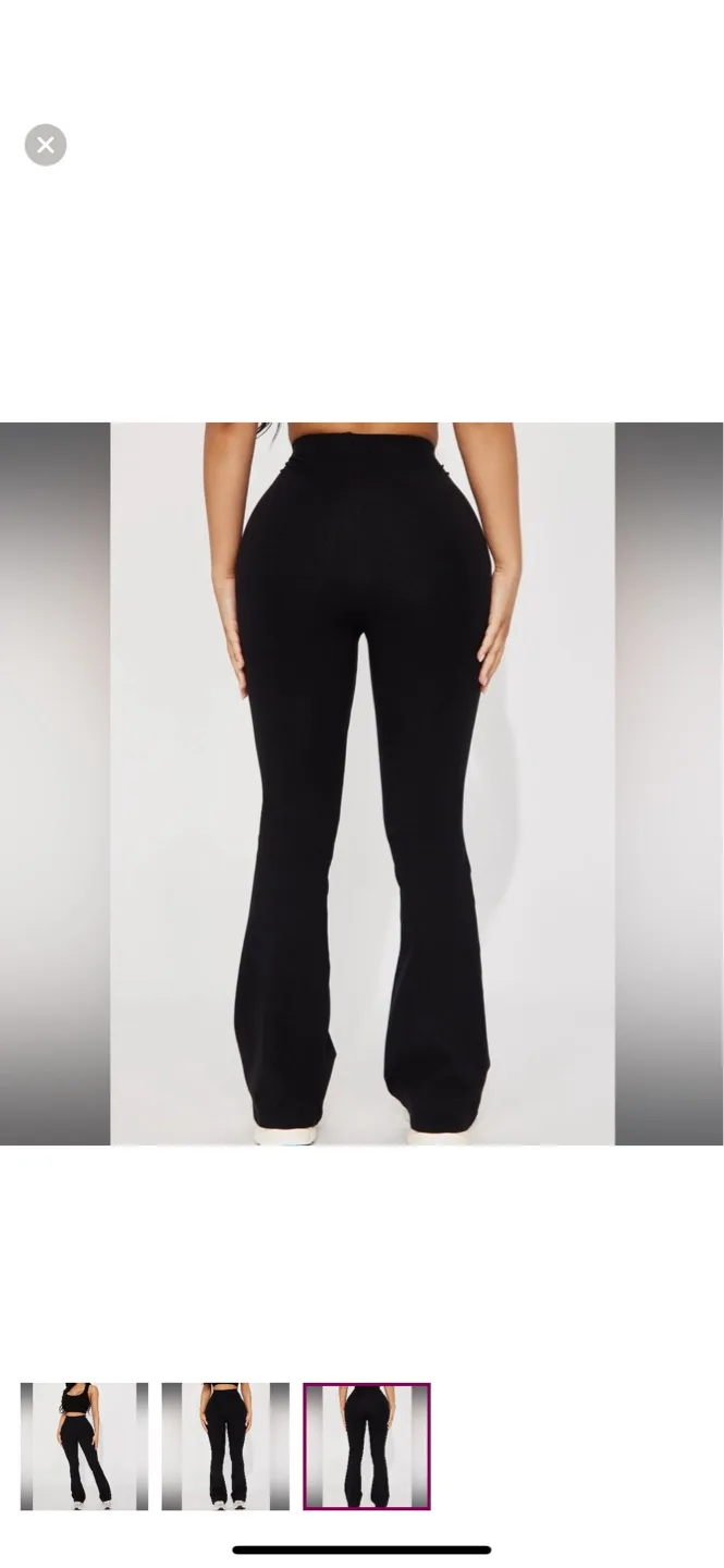 Fashion Nova Adriana High-Waisted Flare Pant (BNWOT) image indicator(3)