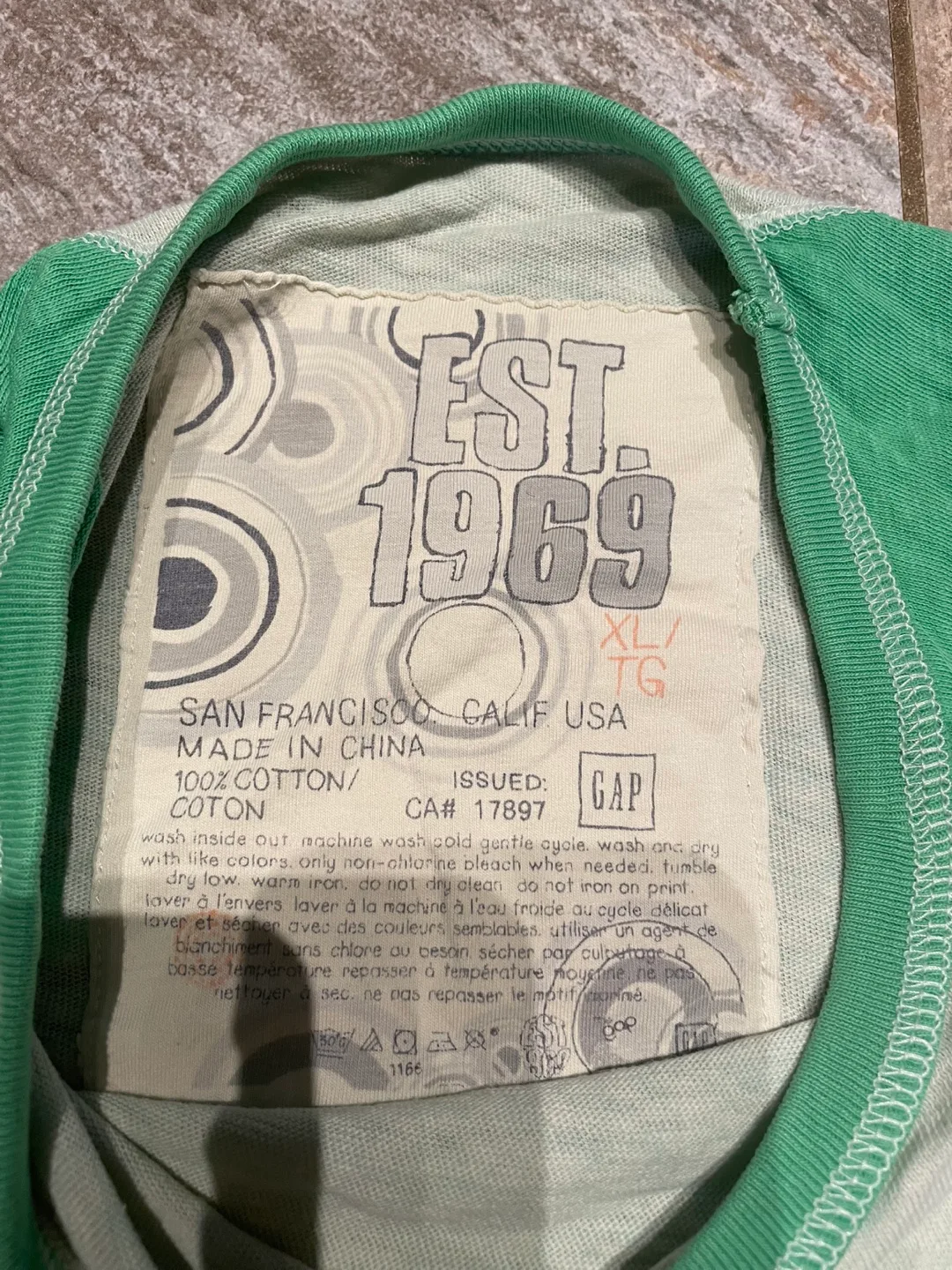 Gap Long Sleeve Baseball T-Shirt - Size XL image indicator(2)