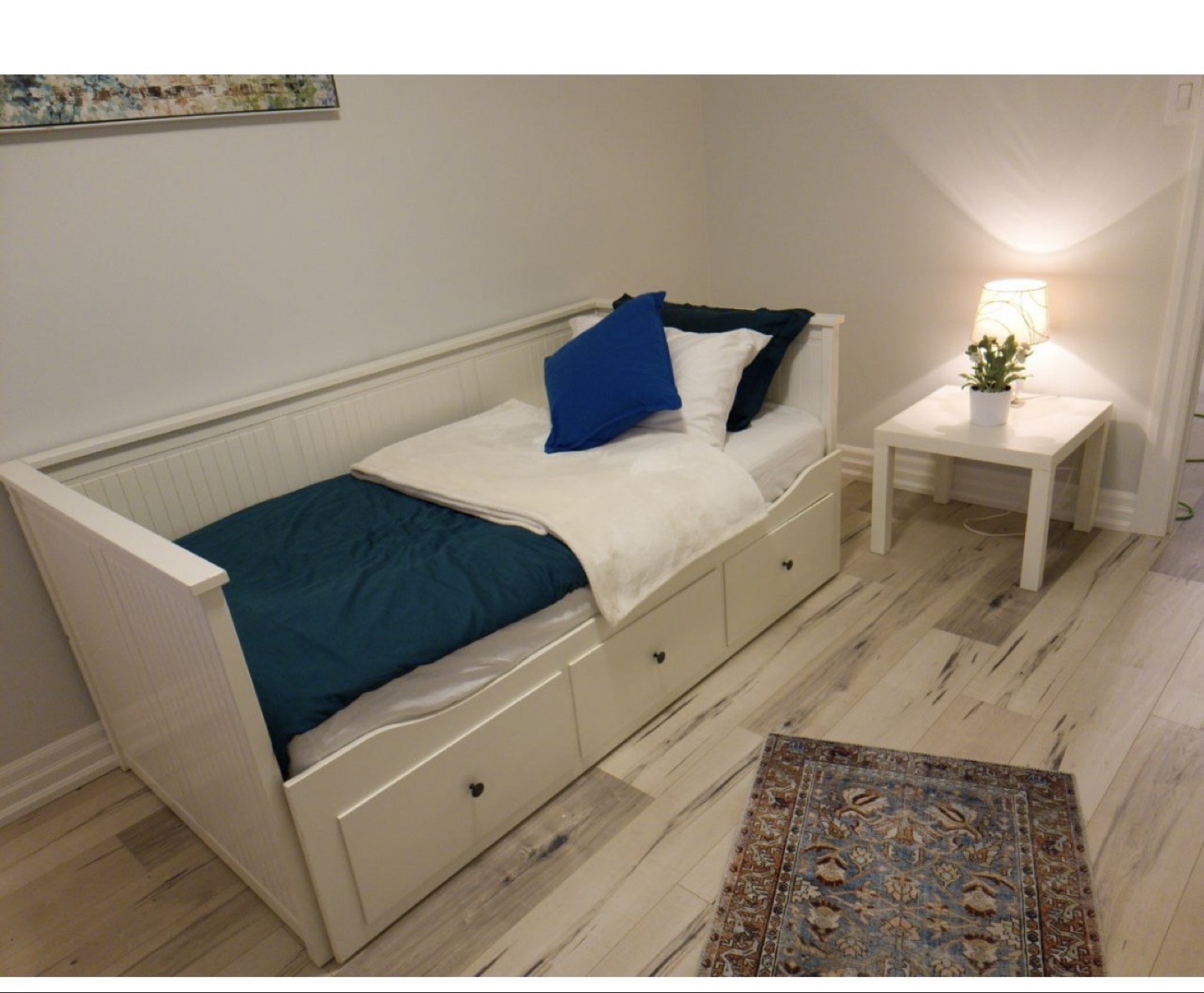 Twin Bed Frame BRIMNES IKEA with New Mattress