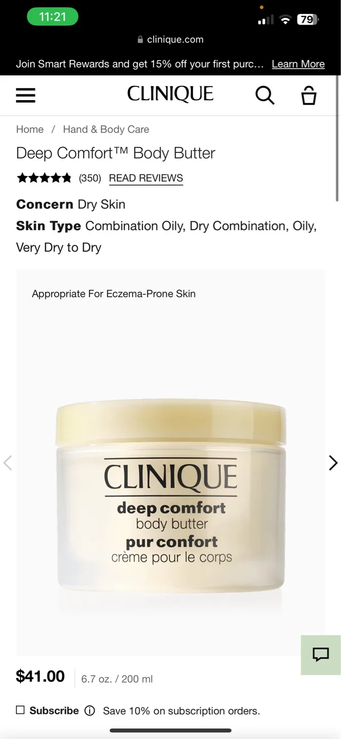 Clinique Deep Comfort Body Butter image indicator(2)
