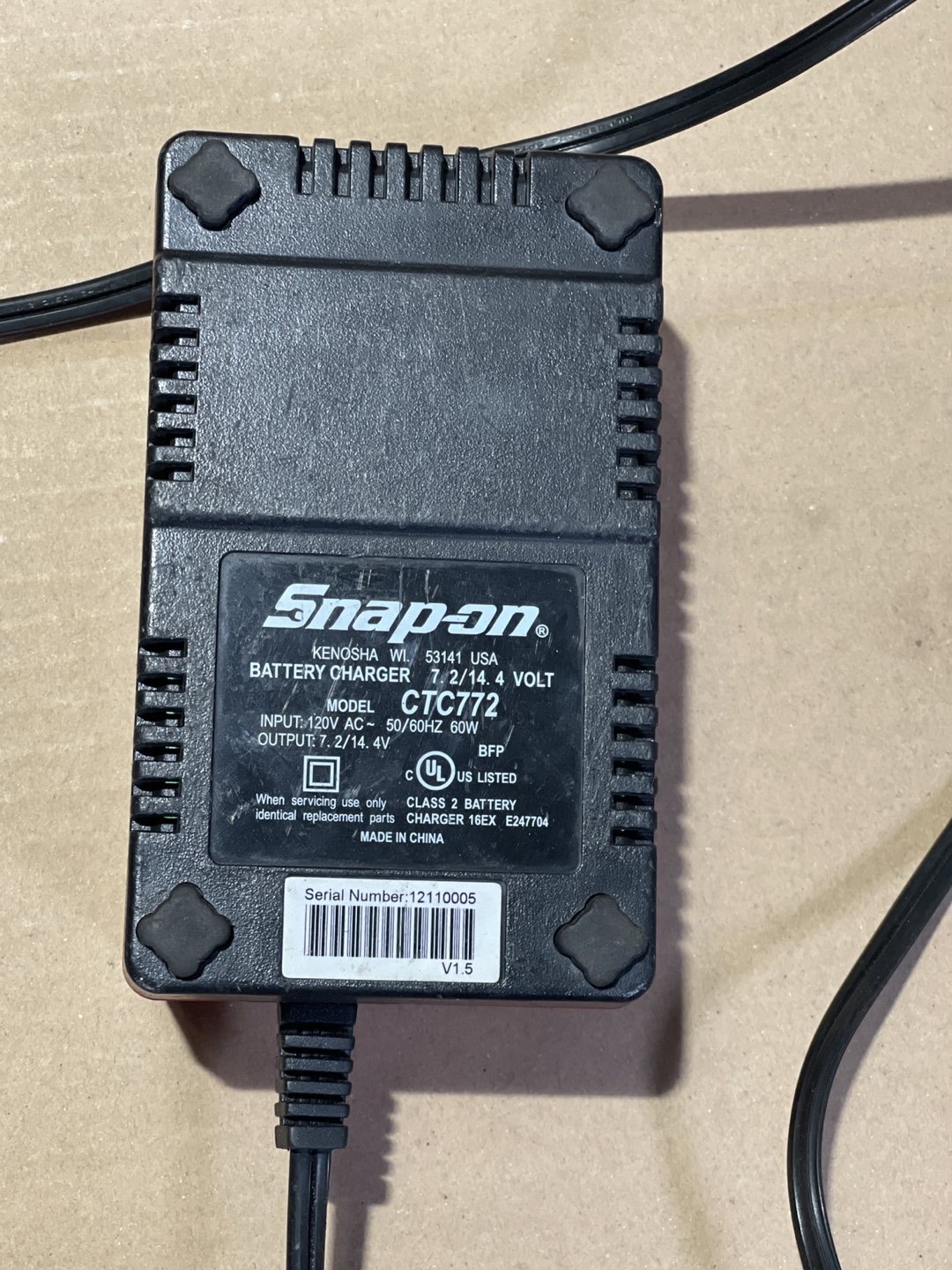 Snap-on CTC772 7.2/14.4 Volt Battery Charger