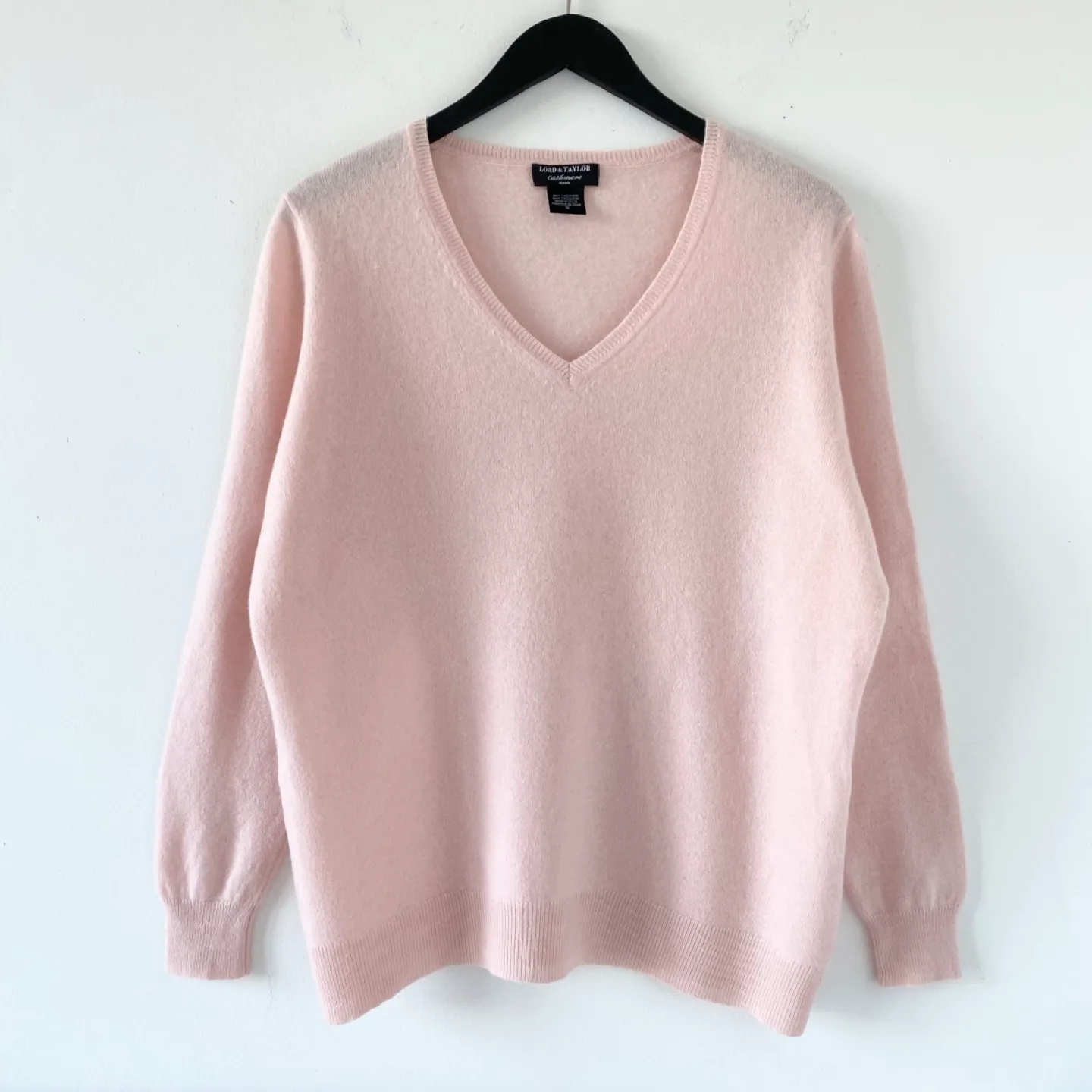 Lord & Taylor 100% Cashmere Classic V-Neck Sweater thumbnail