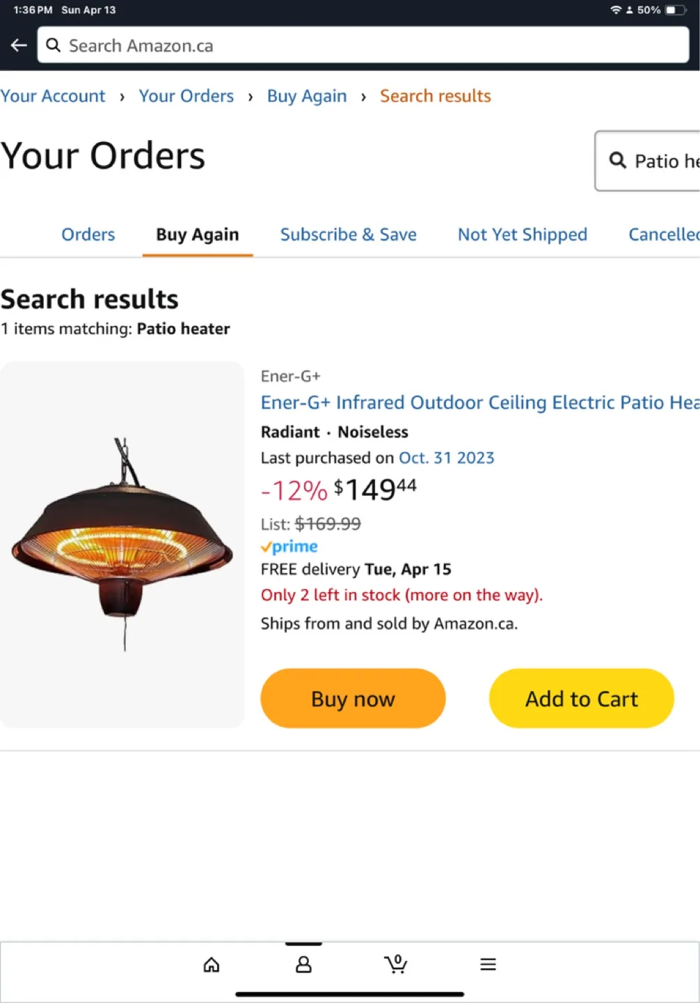 Ener-G+ Infrared Outdoor Ceiling Electric Patio Heater thumbnail
