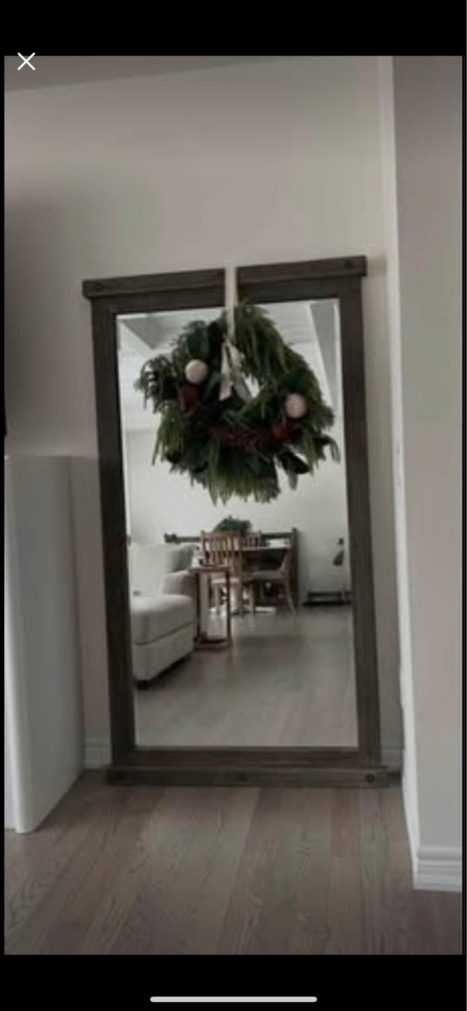 Urban Barn Valdes Floor Mirror - Gently Distressed Grey Finish - photo 4