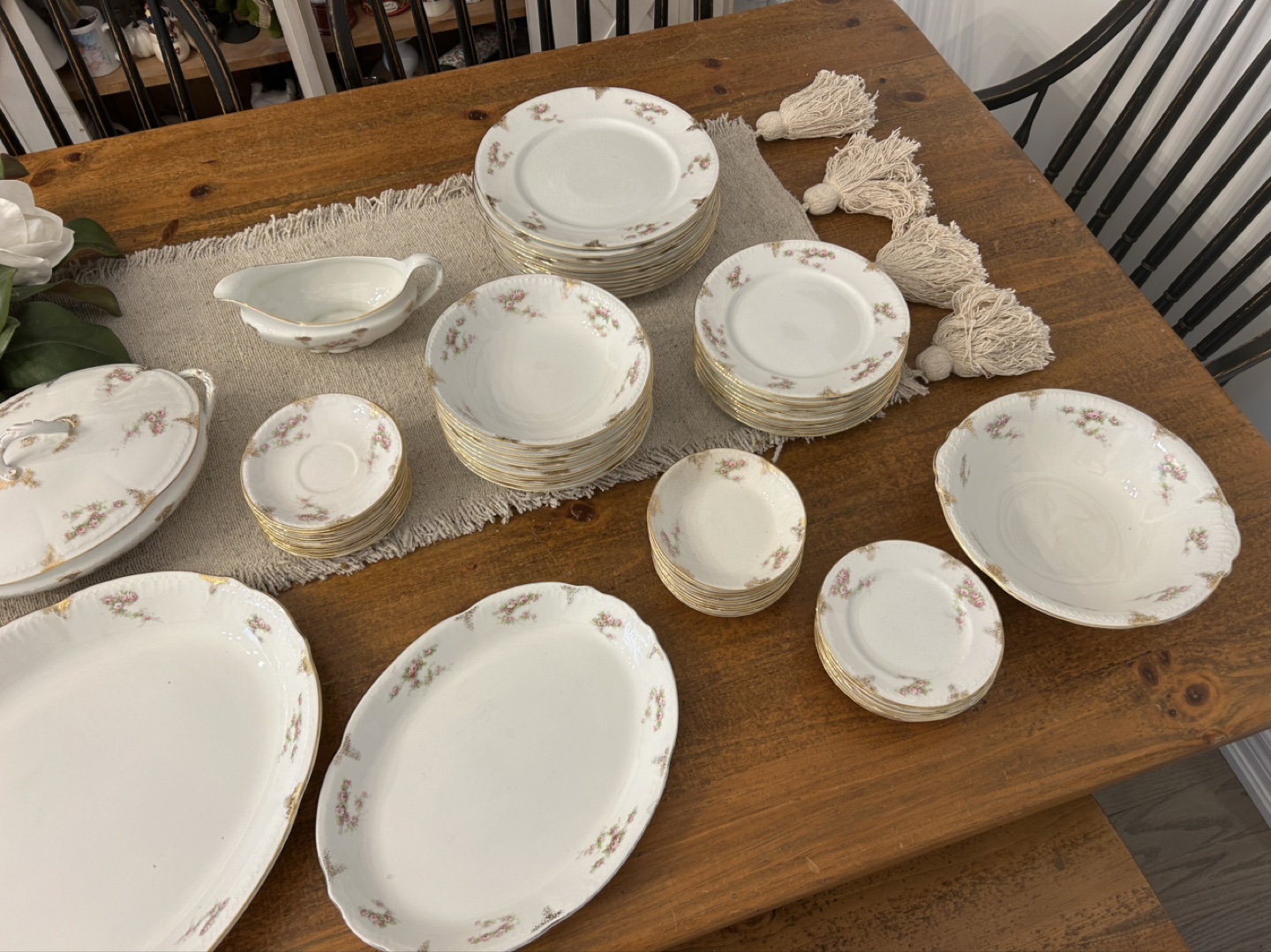 Antique Haviland Limoges Porcelain Dinnerware Set - photo 4